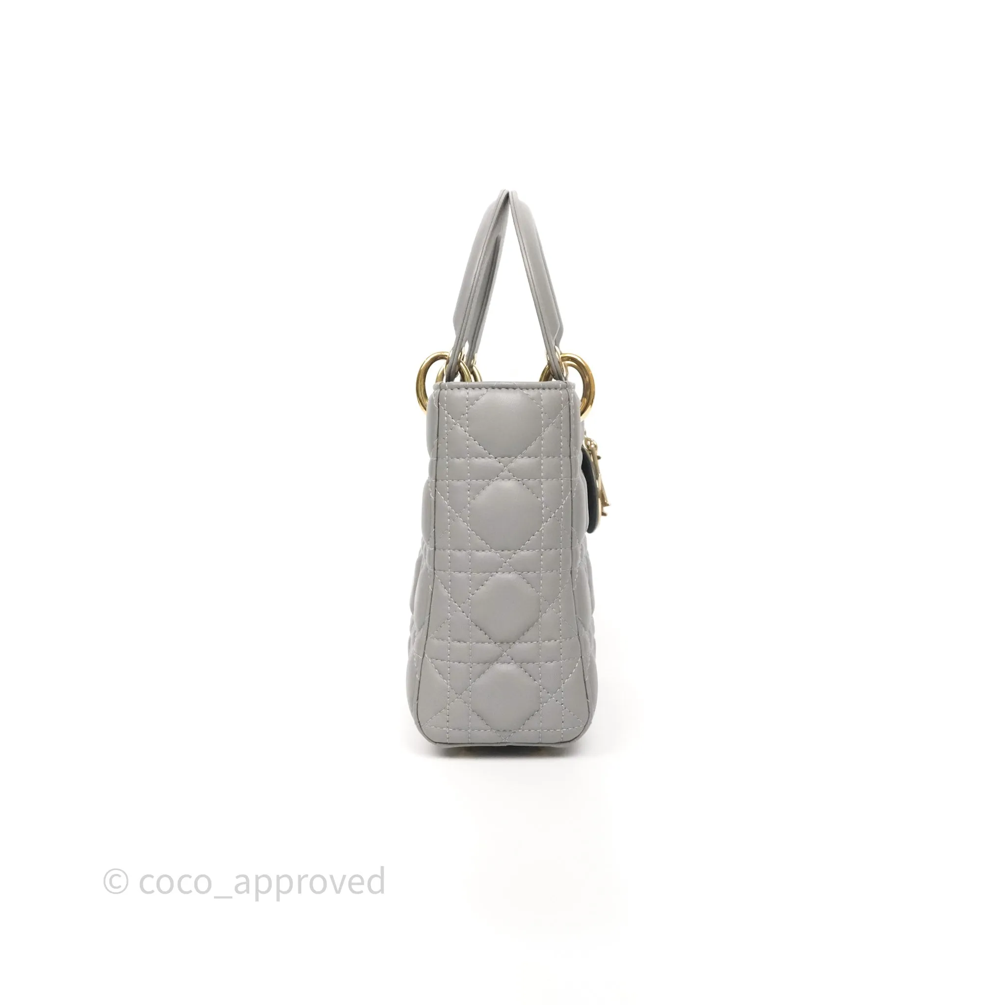 Dior Lady Dior My ABCDior Grey Lambskin Cannage