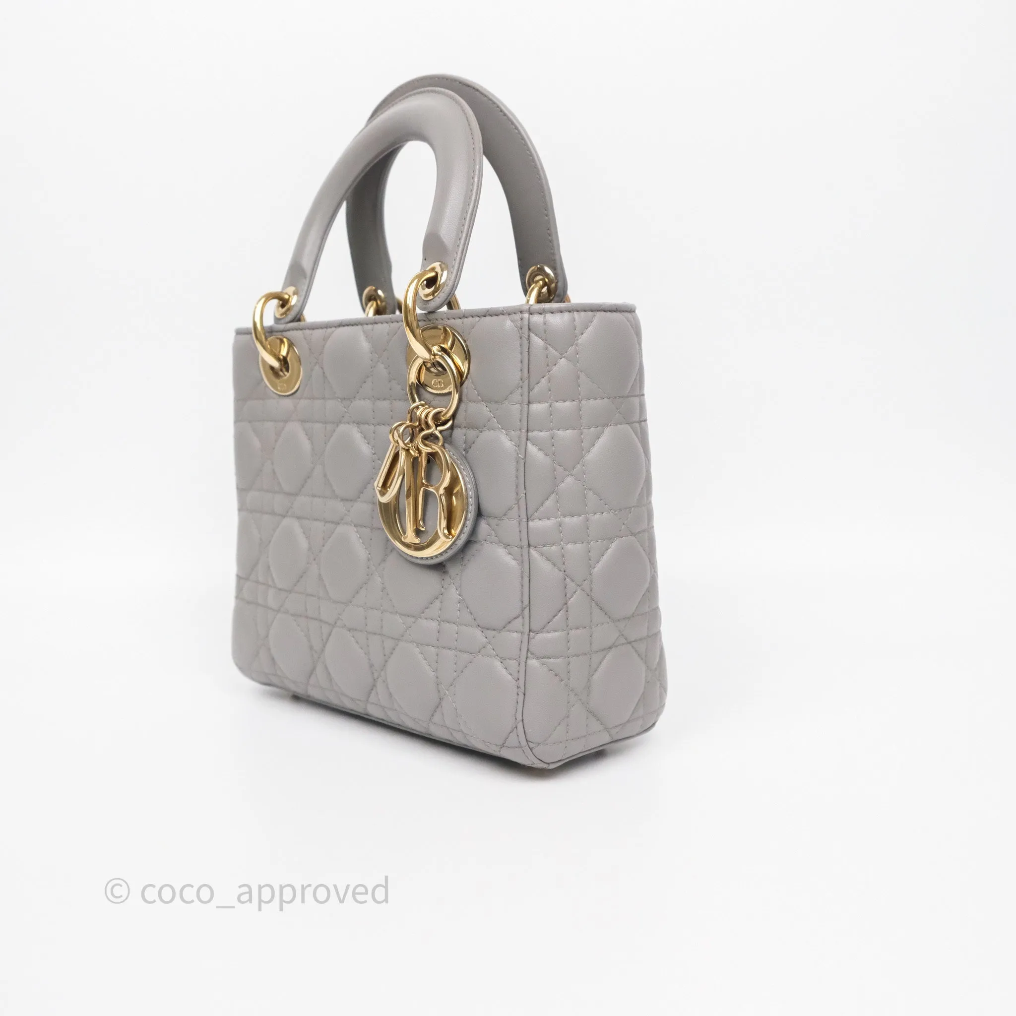 Dior Lady Dior My ABCDior Grey Lambskin Cannage