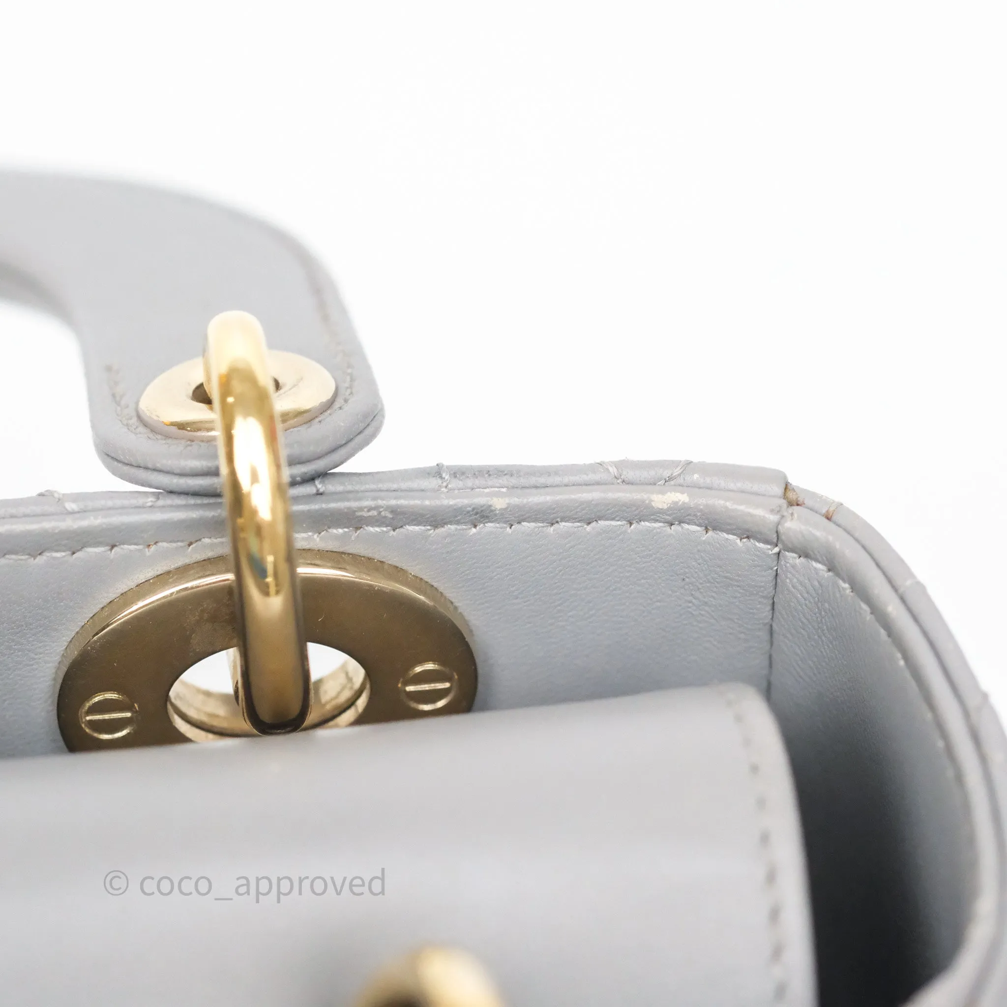 Dior Lady Dior My ABCDior Grey Lambskin Cannage