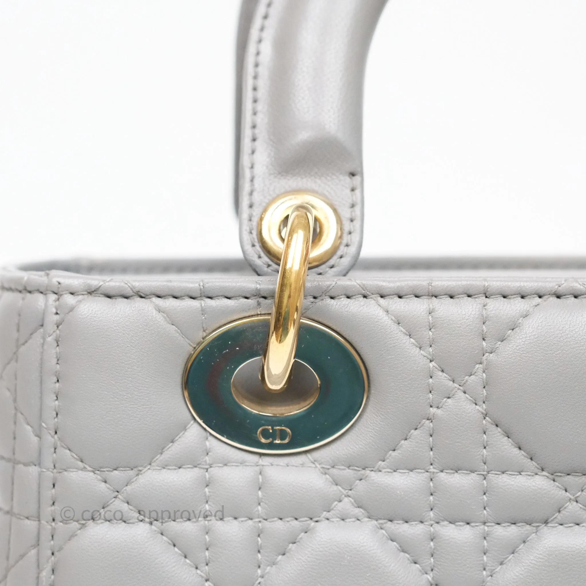 Dior Lady Dior My ABCDior Grey Lambskin Cannage