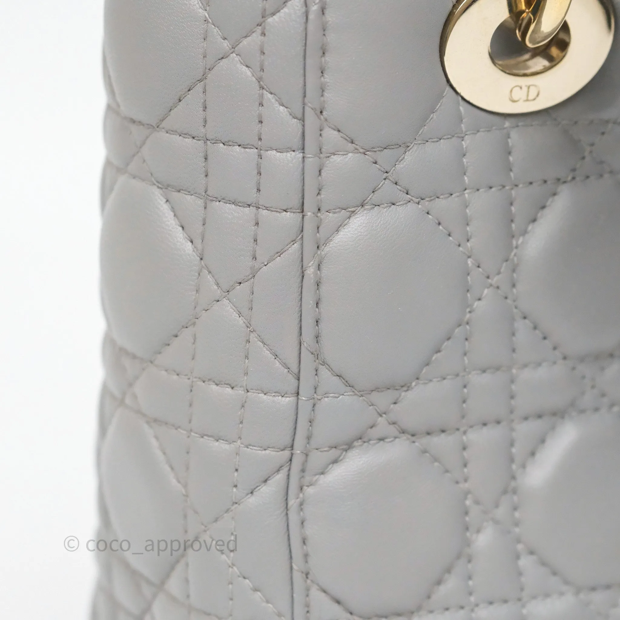 Dior Lady Dior My ABCDior Grey Lambskin Cannage
