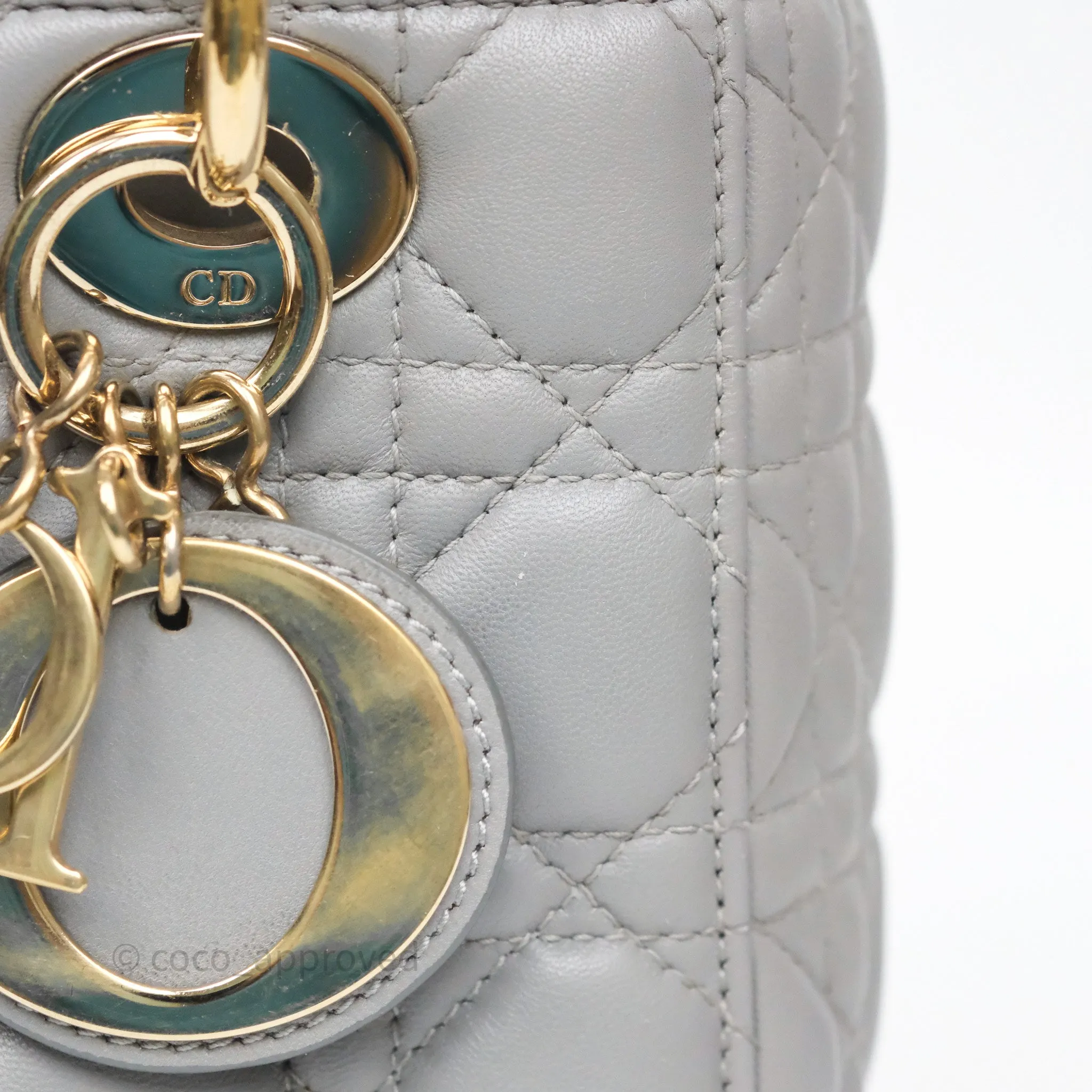 Dior Lady Dior My ABCDior Grey Lambskin Cannage