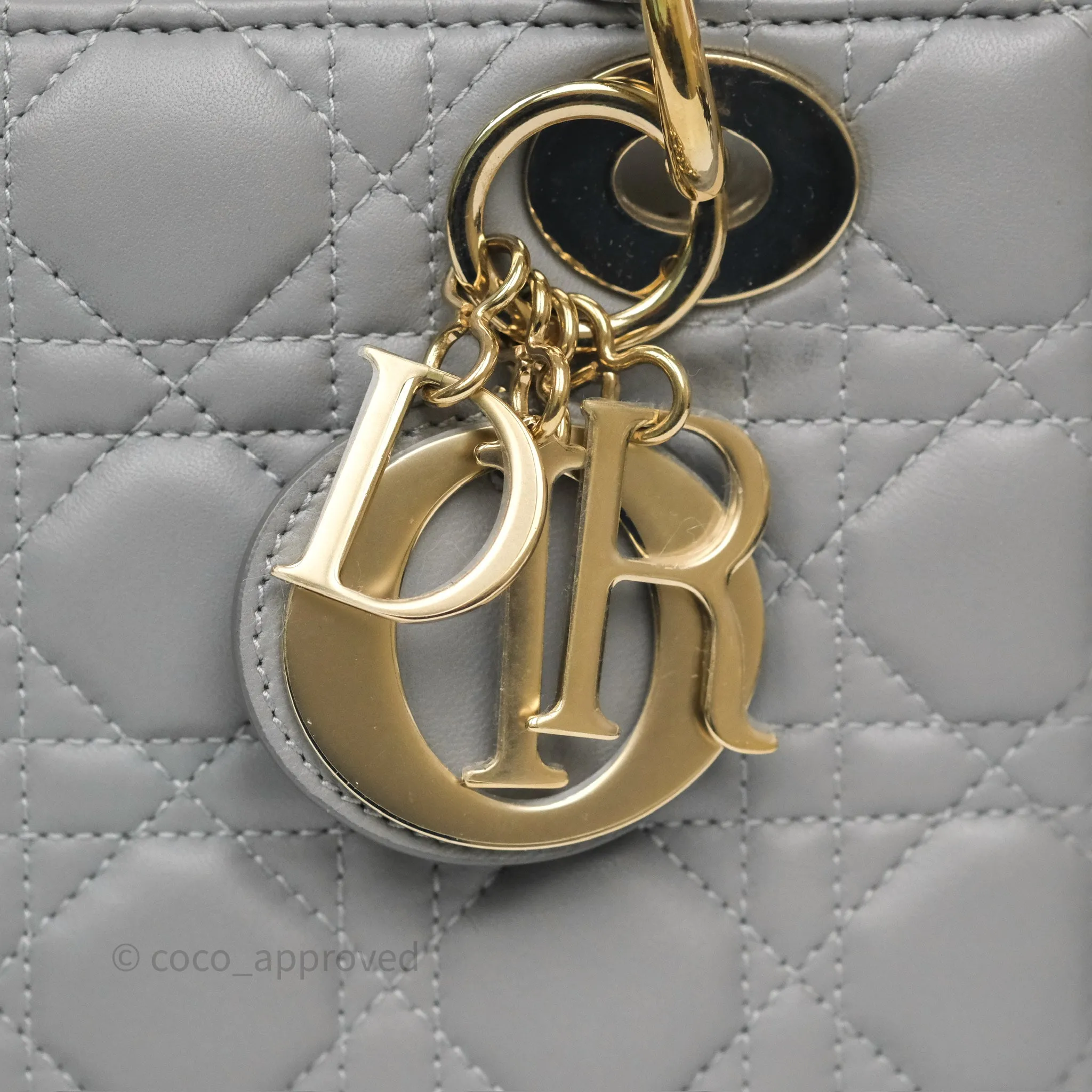 Dior Lady Dior My ABCDior Grey Lambskin Cannage