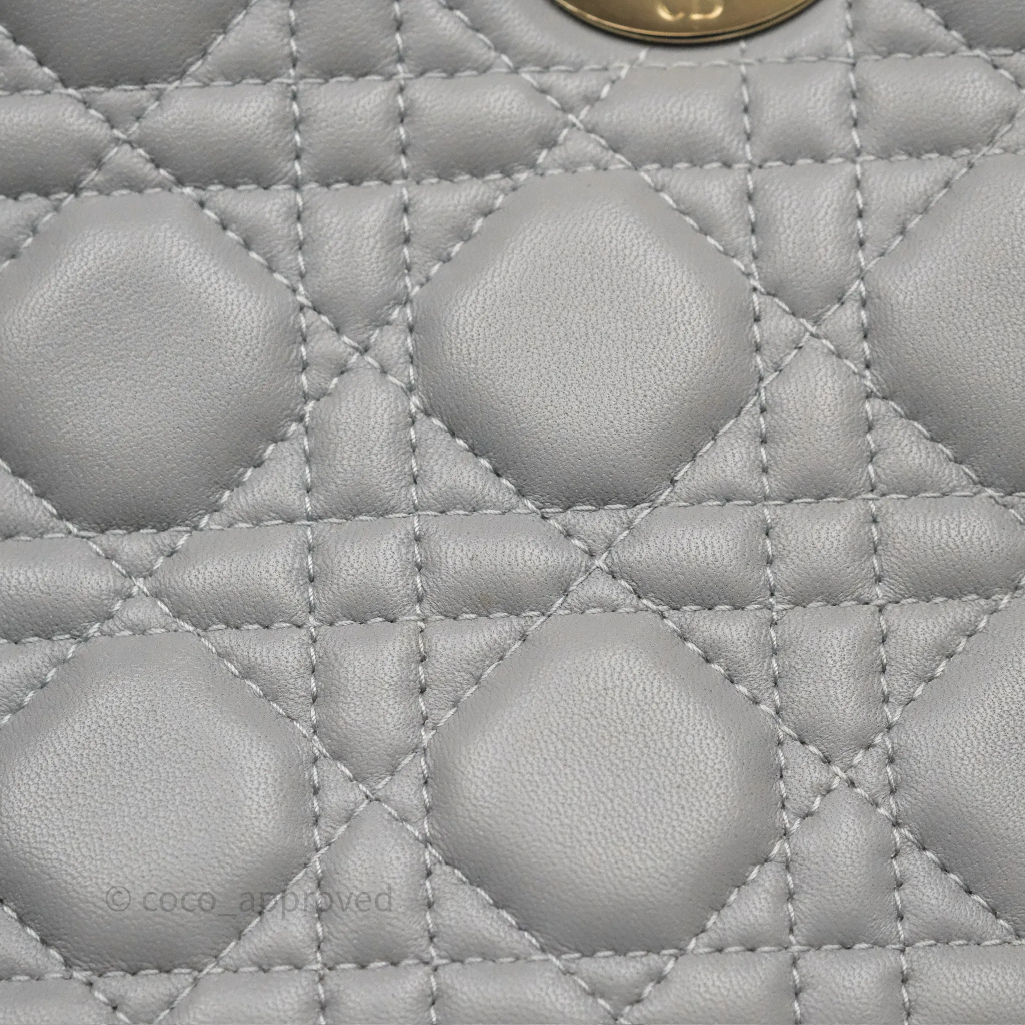 Dior Lady Dior My ABCDior Grey Lambskin Cannage