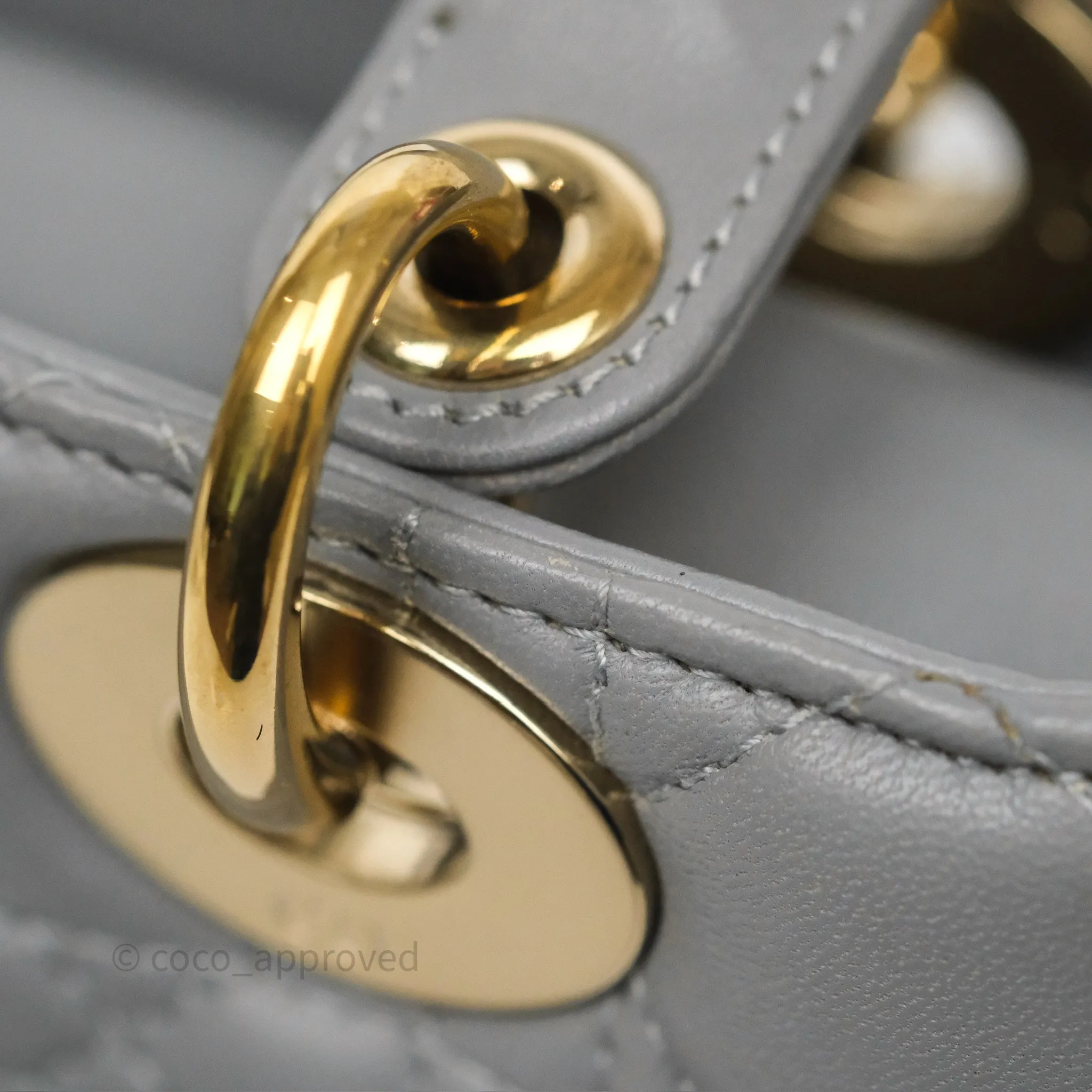 Dior Lady Dior My ABCDior Grey Lambskin Cannage