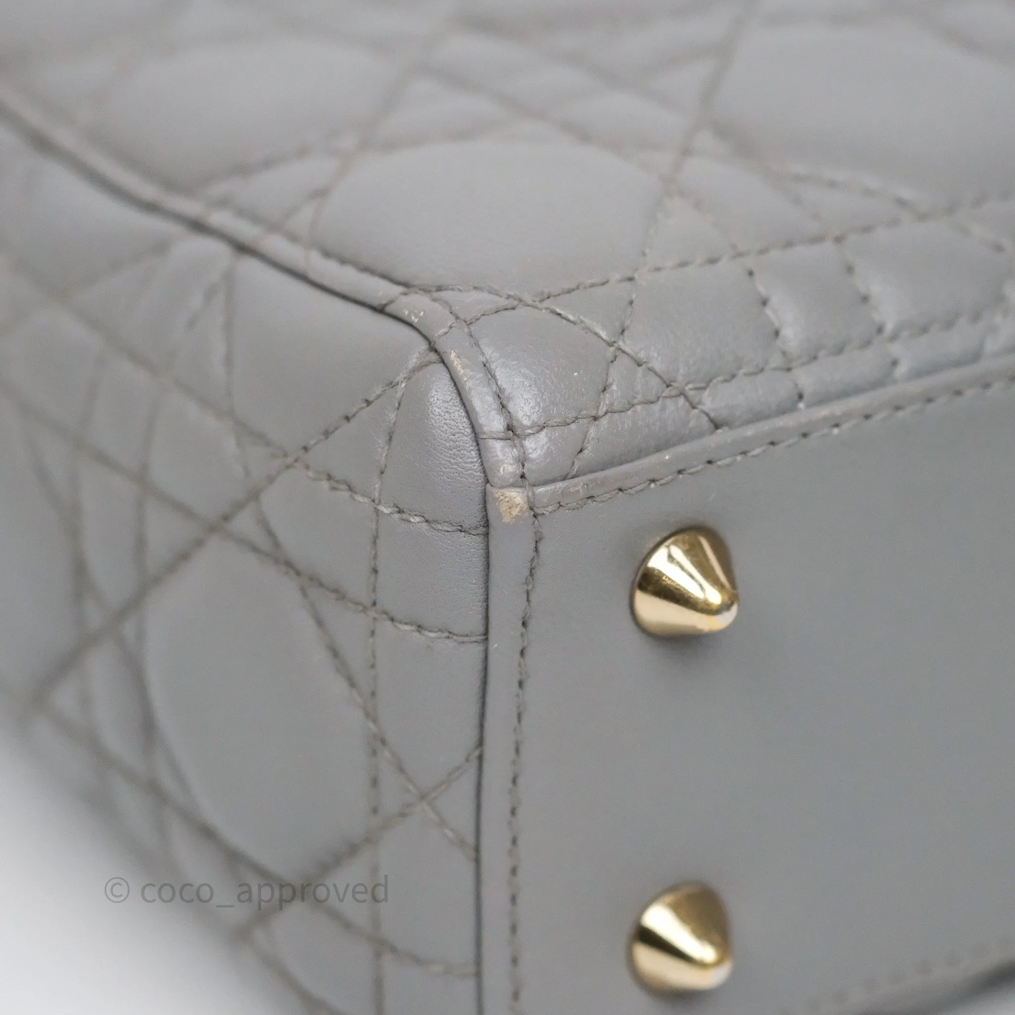 Dior Lady Dior My ABCDior Grey Lambskin Cannage