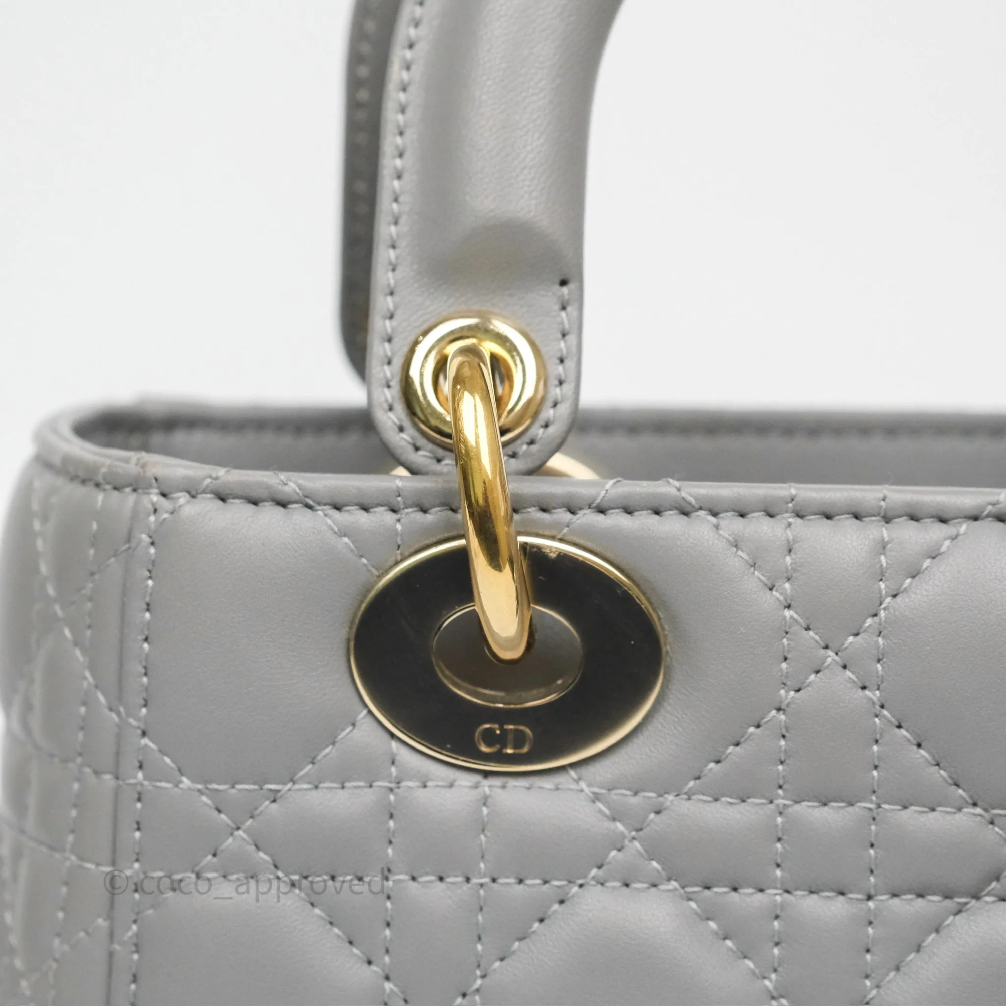 Dior Lady Dior My ABCDior Grey Lambskin Cannage