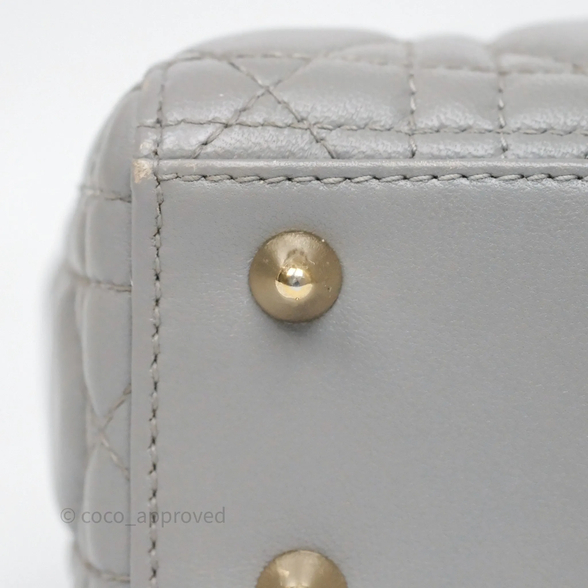 Dior Lady Dior My ABCDior Grey Lambskin Cannage
