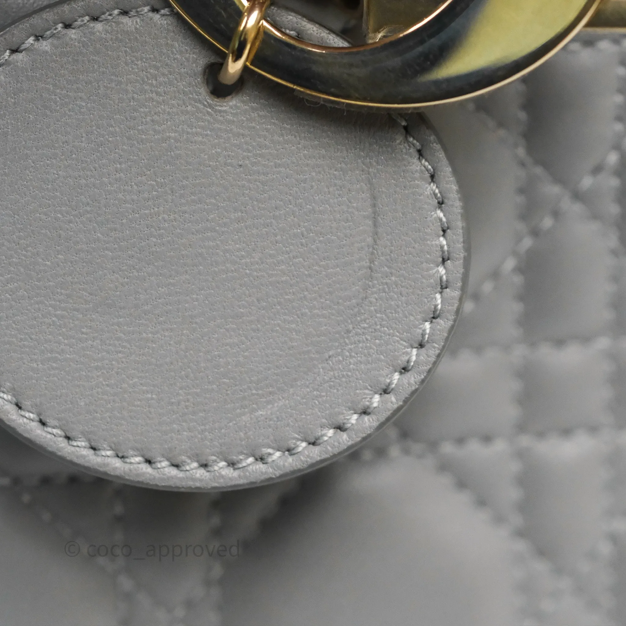 Dior Lady Dior My ABCDior Grey Lambskin Cannage