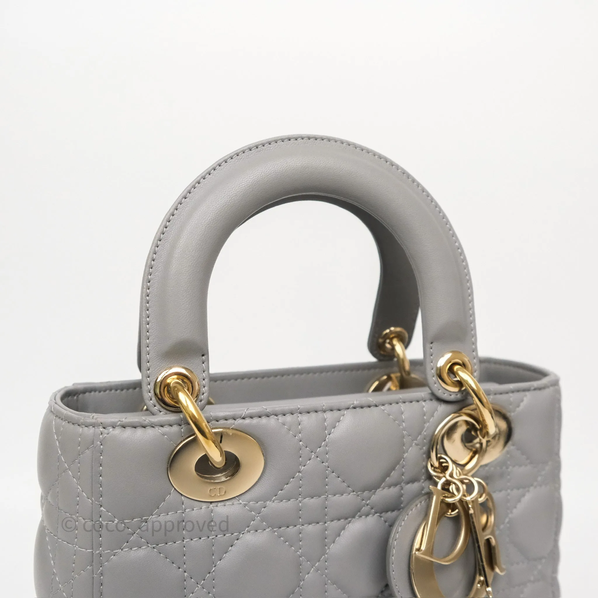 Dior Lady Dior My ABCDior Grey Lambskin Cannage