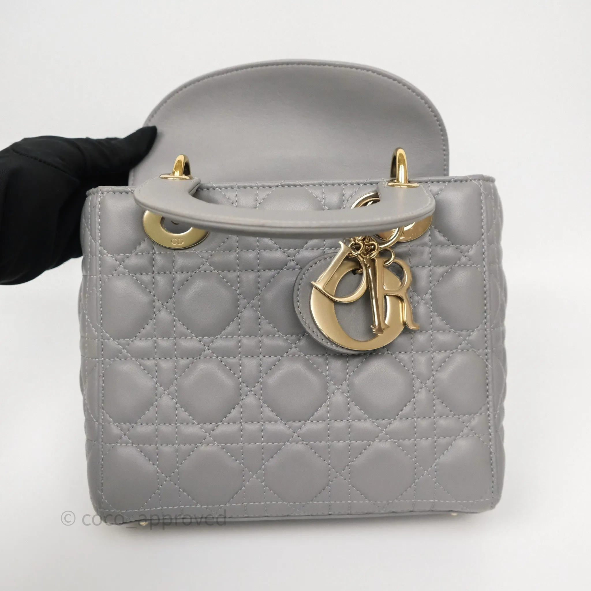 Dior Lady Dior My ABCDior Grey Lambskin Cannage