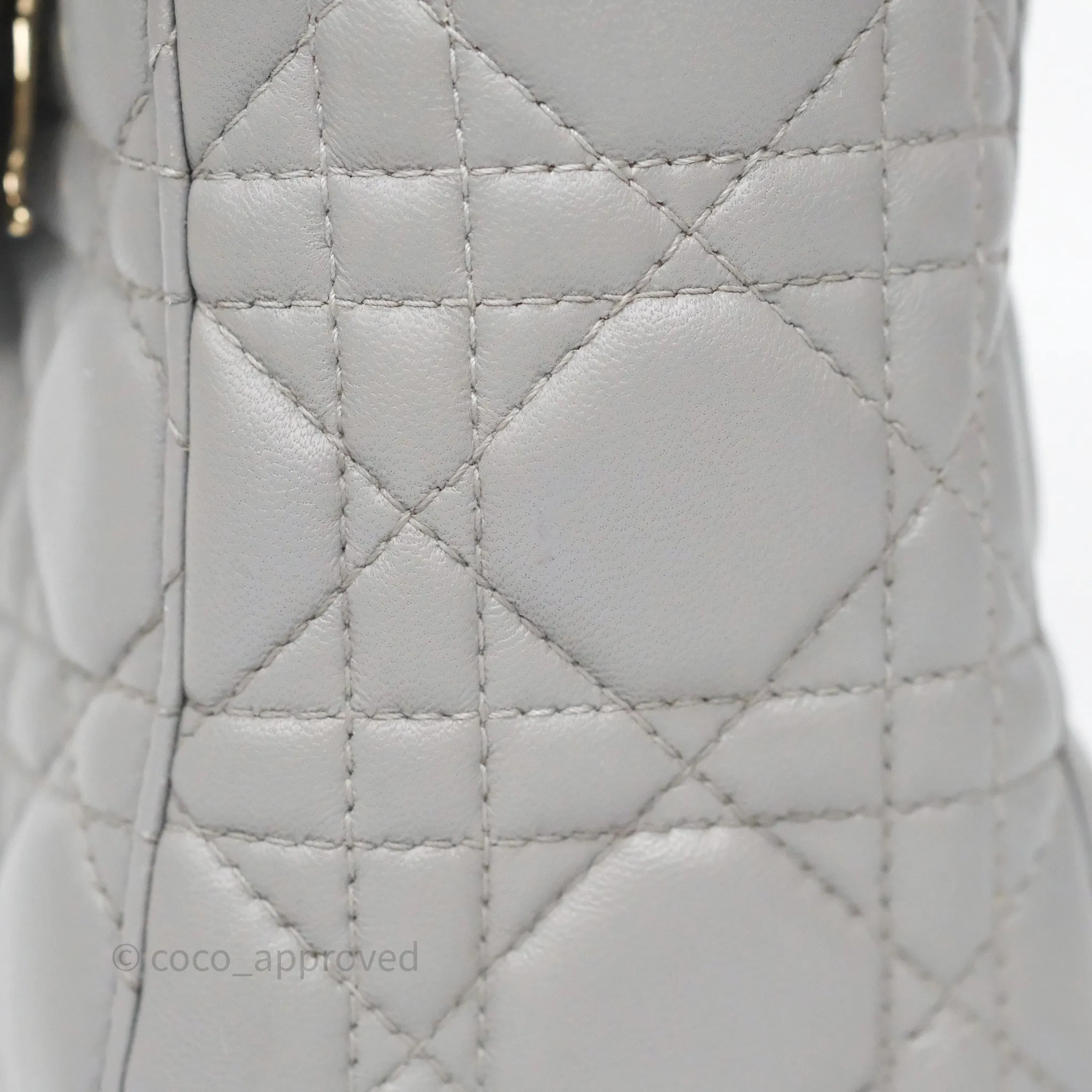 Dior Lady Dior My ABCDior Grey Lambskin Cannage