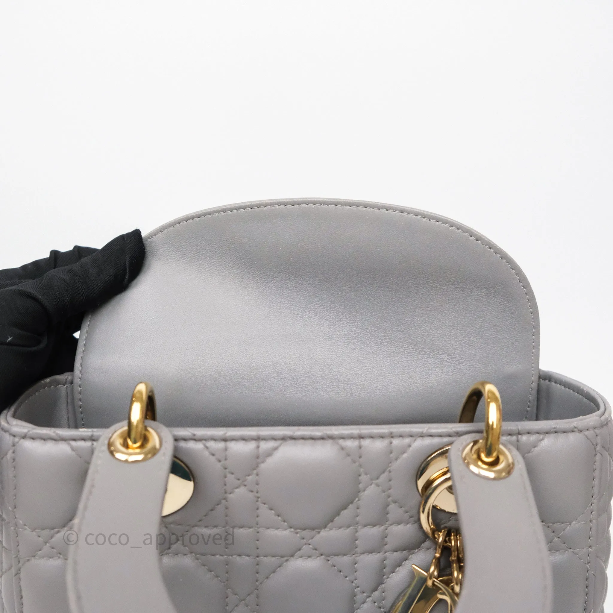Dior Lady Dior My ABCDior Grey Lambskin Cannage