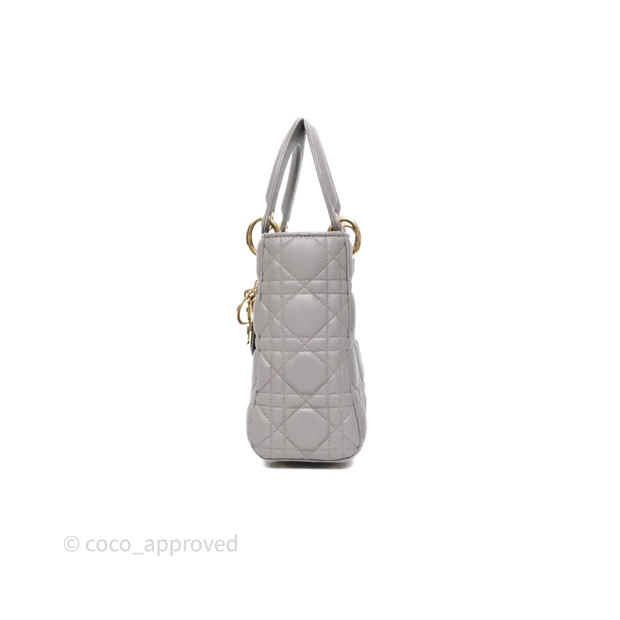 Dior Lady Dior My ABCDior Grey Lambskin Cannage