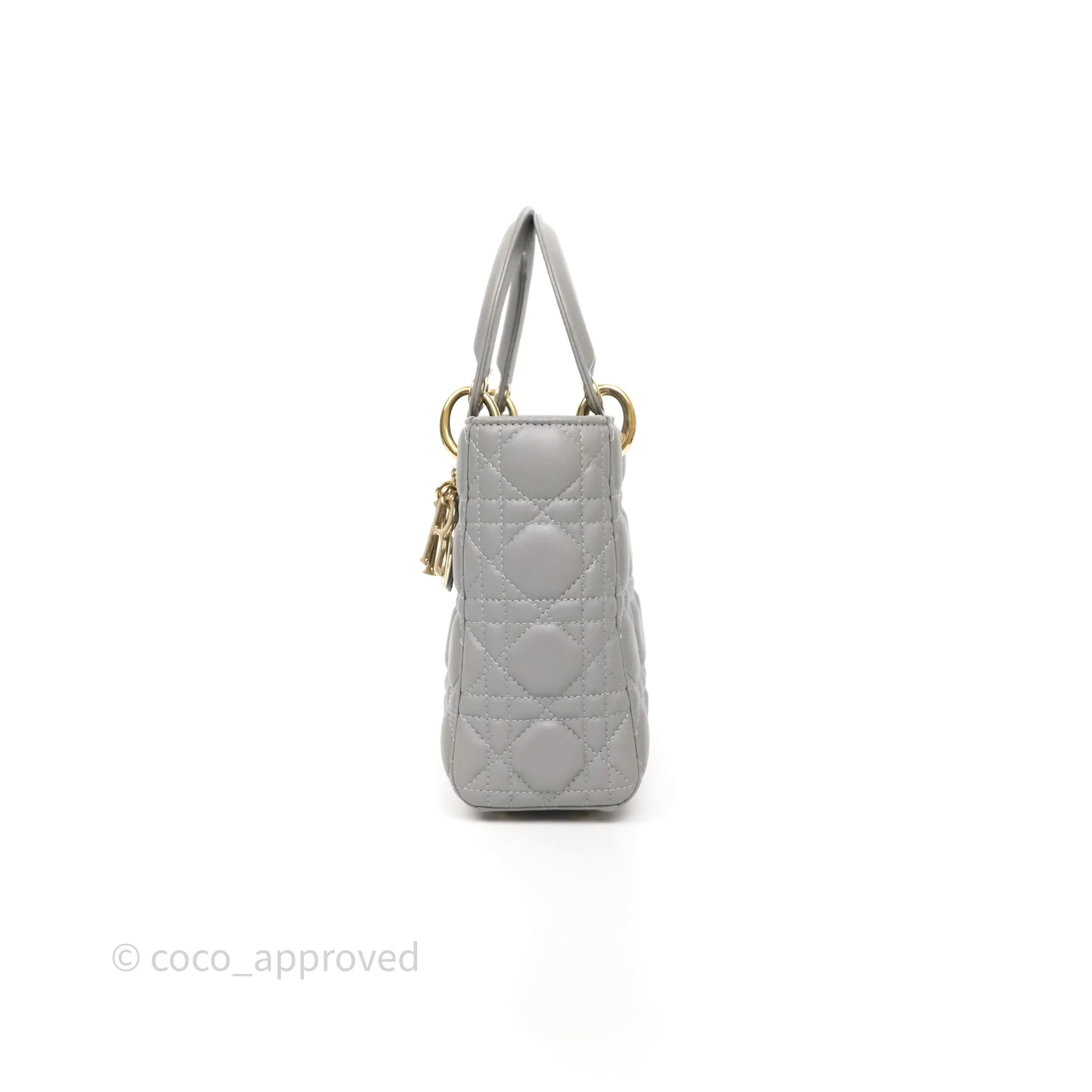 Dior Lady Dior My ABCDior Grey Lambskin Cannage