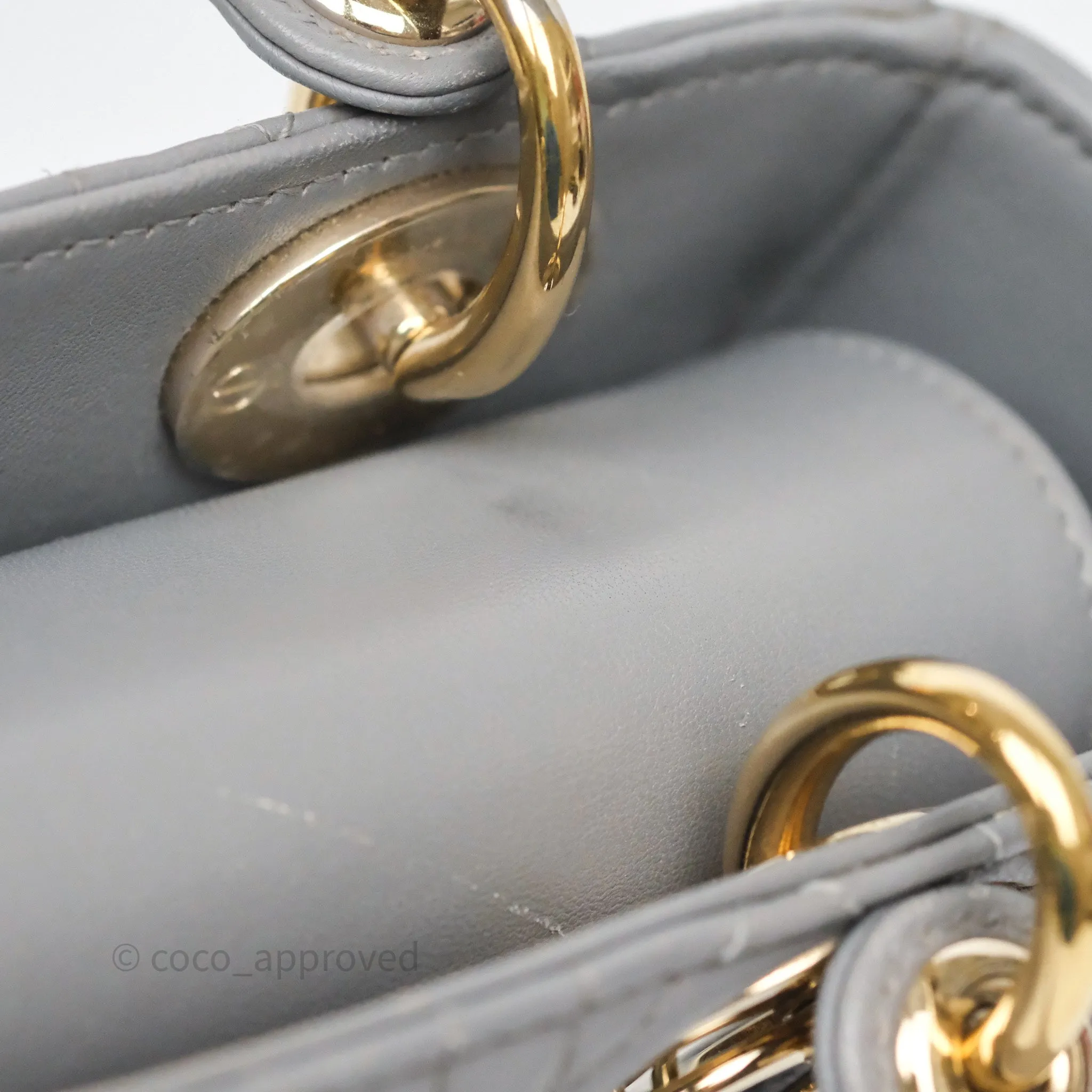 Dior Lady Dior My ABCDior Grey Lambskin Cannage