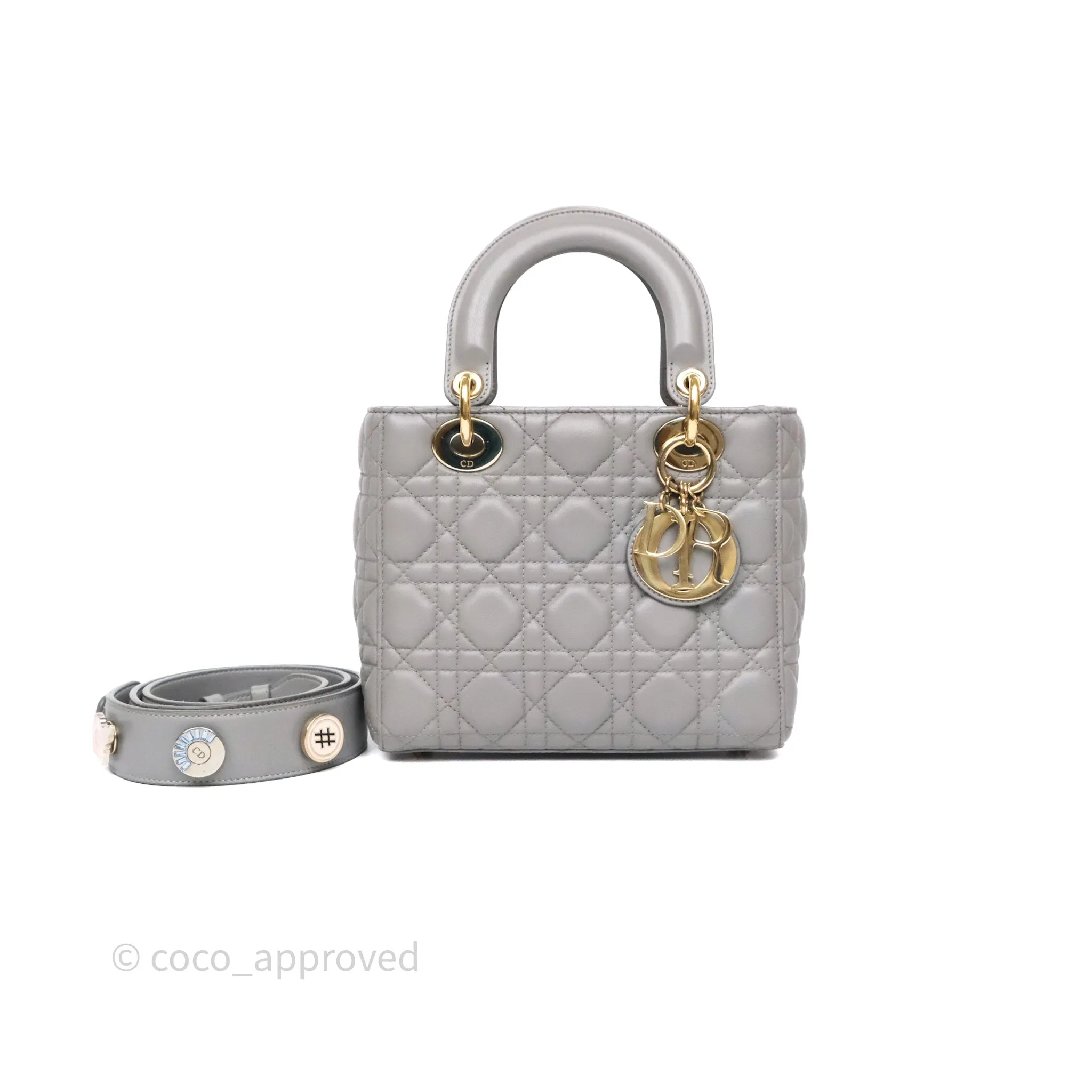 Dior Lady Dior My ABCDior Grey Lambskin Cannage
