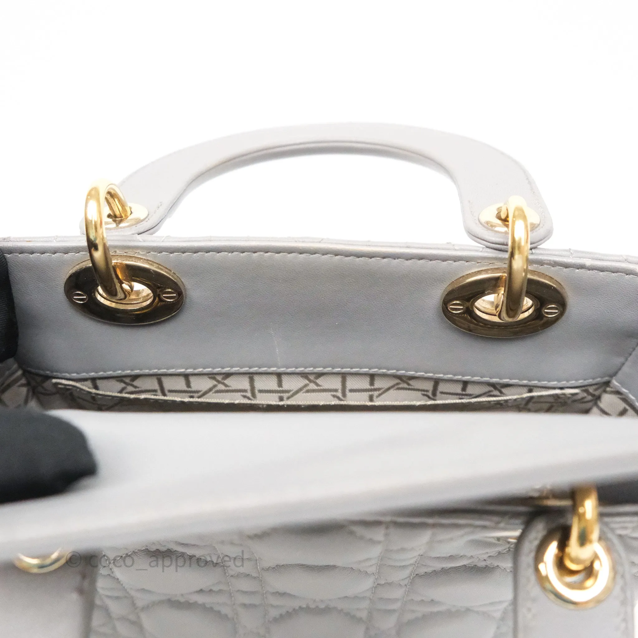 Dior Lady Dior My ABCDior Grey Lambskin Cannage