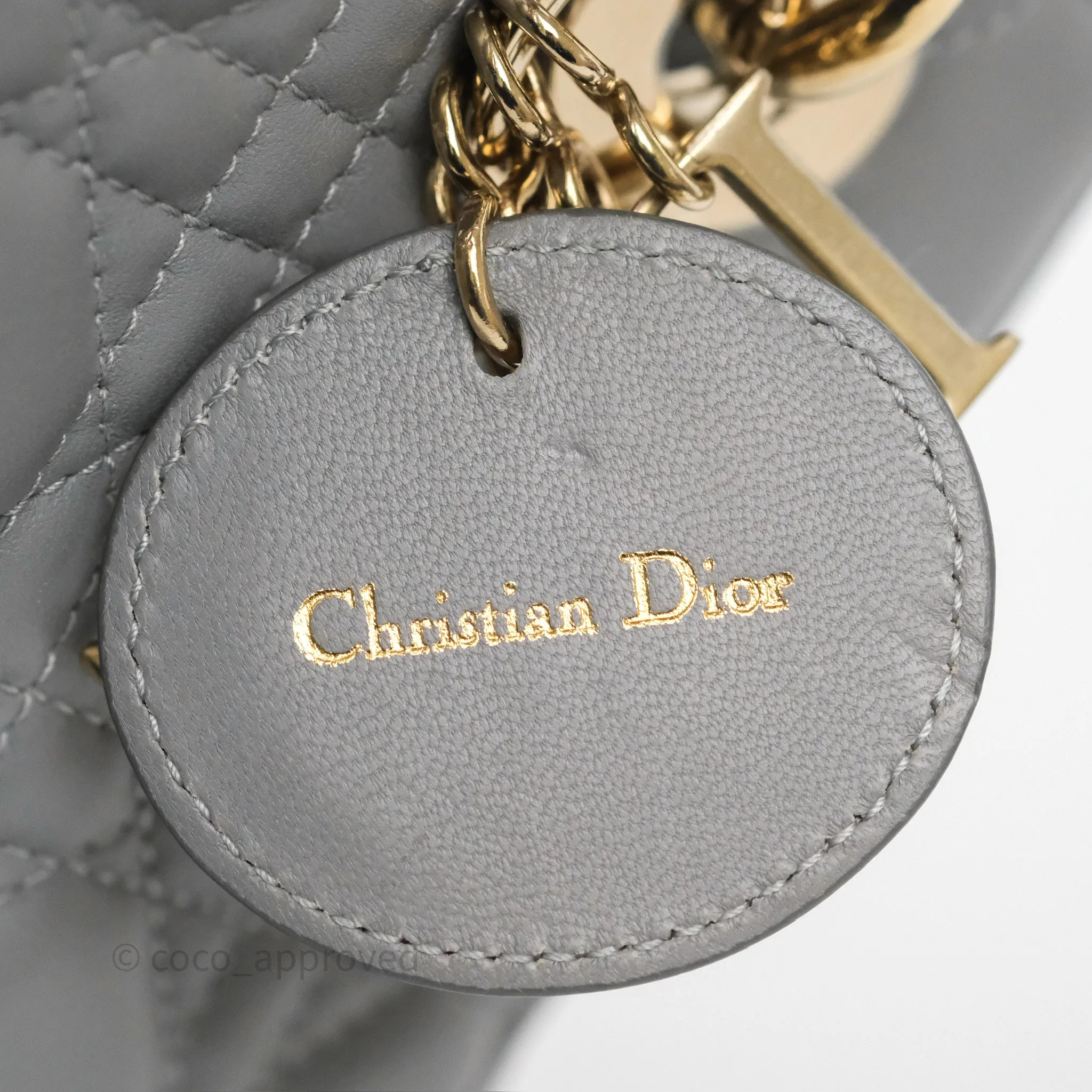 Dior Lady Dior My ABCDior Grey Lambskin Cannage