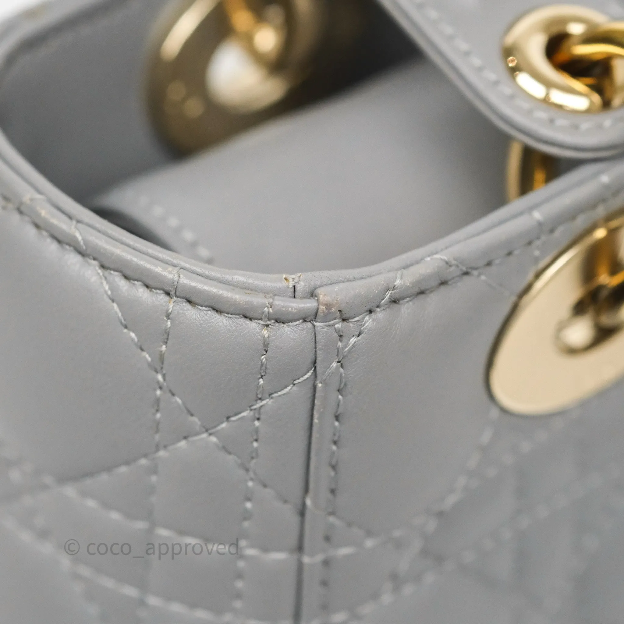 Dior Lady Dior My ABCDior Grey Lambskin Cannage