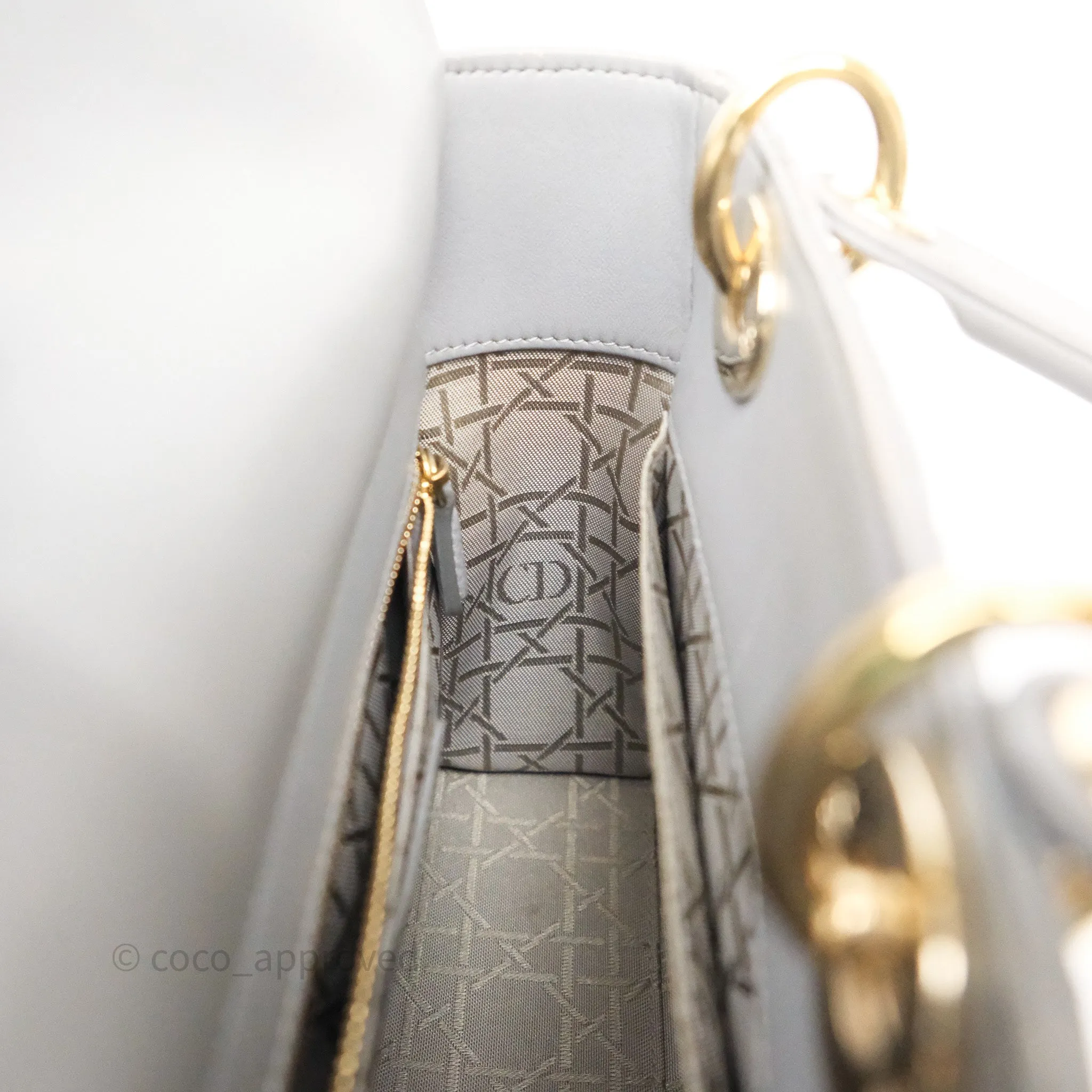 Dior Lady Dior My ABCDior Grey Lambskin Cannage