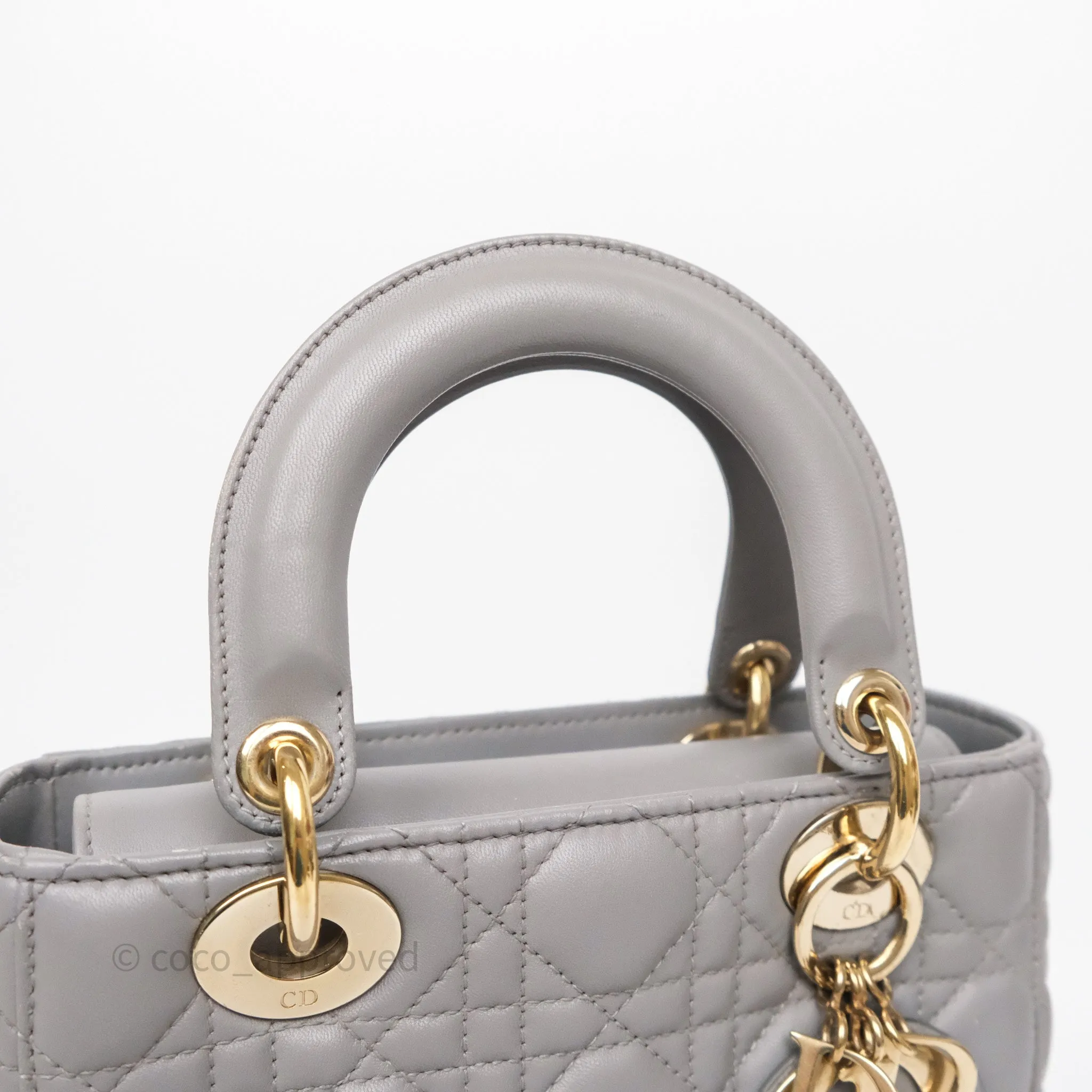 Dior Lady Dior My ABCDior Grey Lambskin Cannage