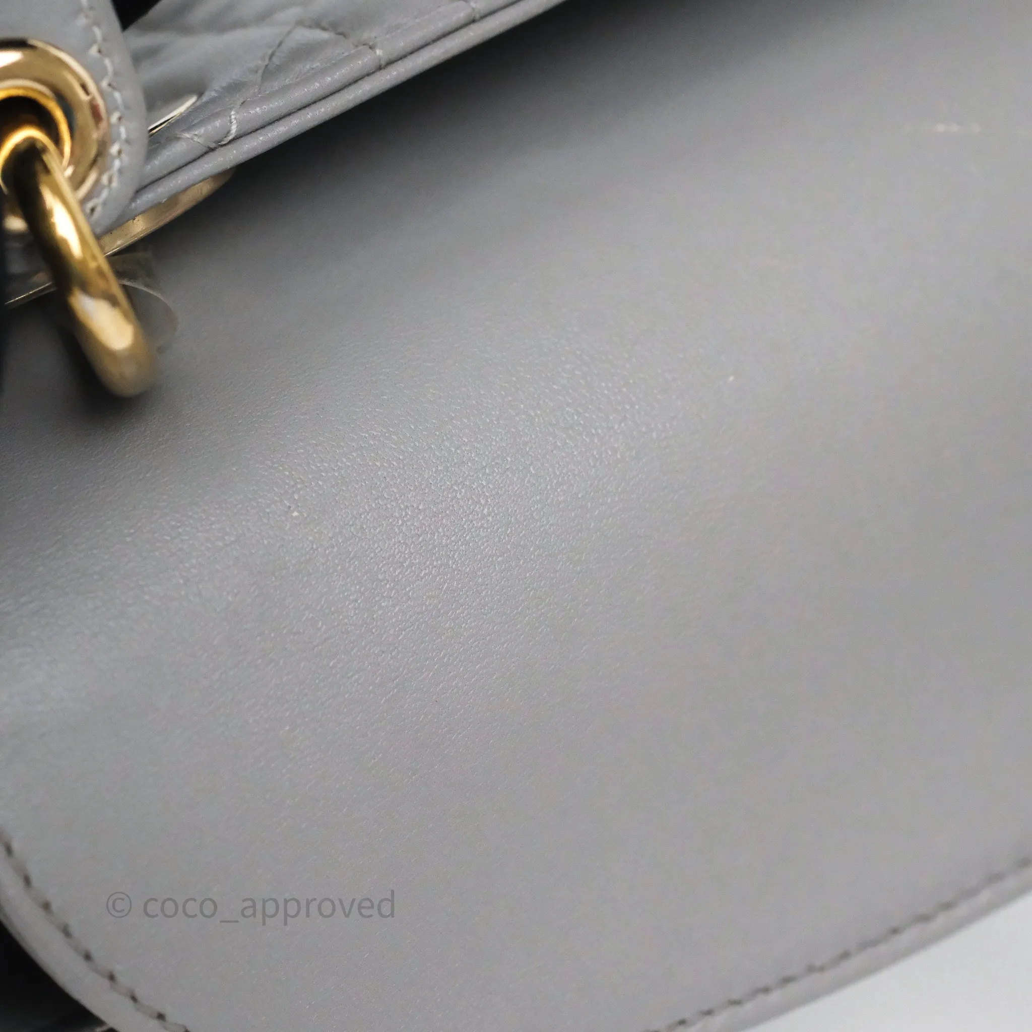 Dior Lady Dior My ABCDior Grey Lambskin Cannage