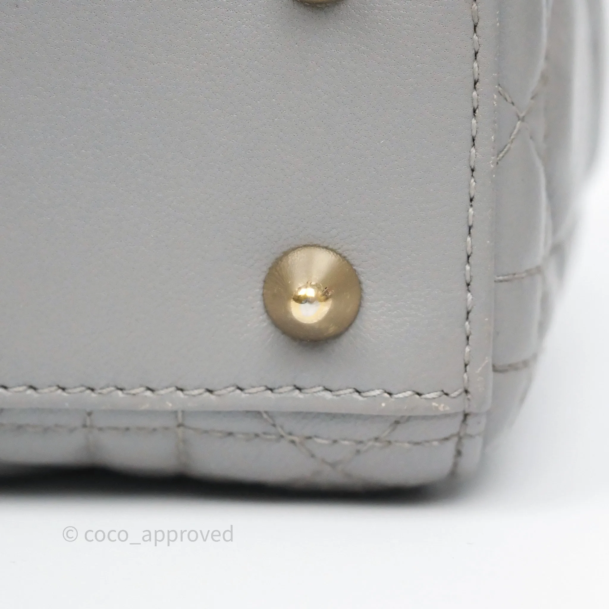 Dior Lady Dior My ABCDior Grey Lambskin Cannage