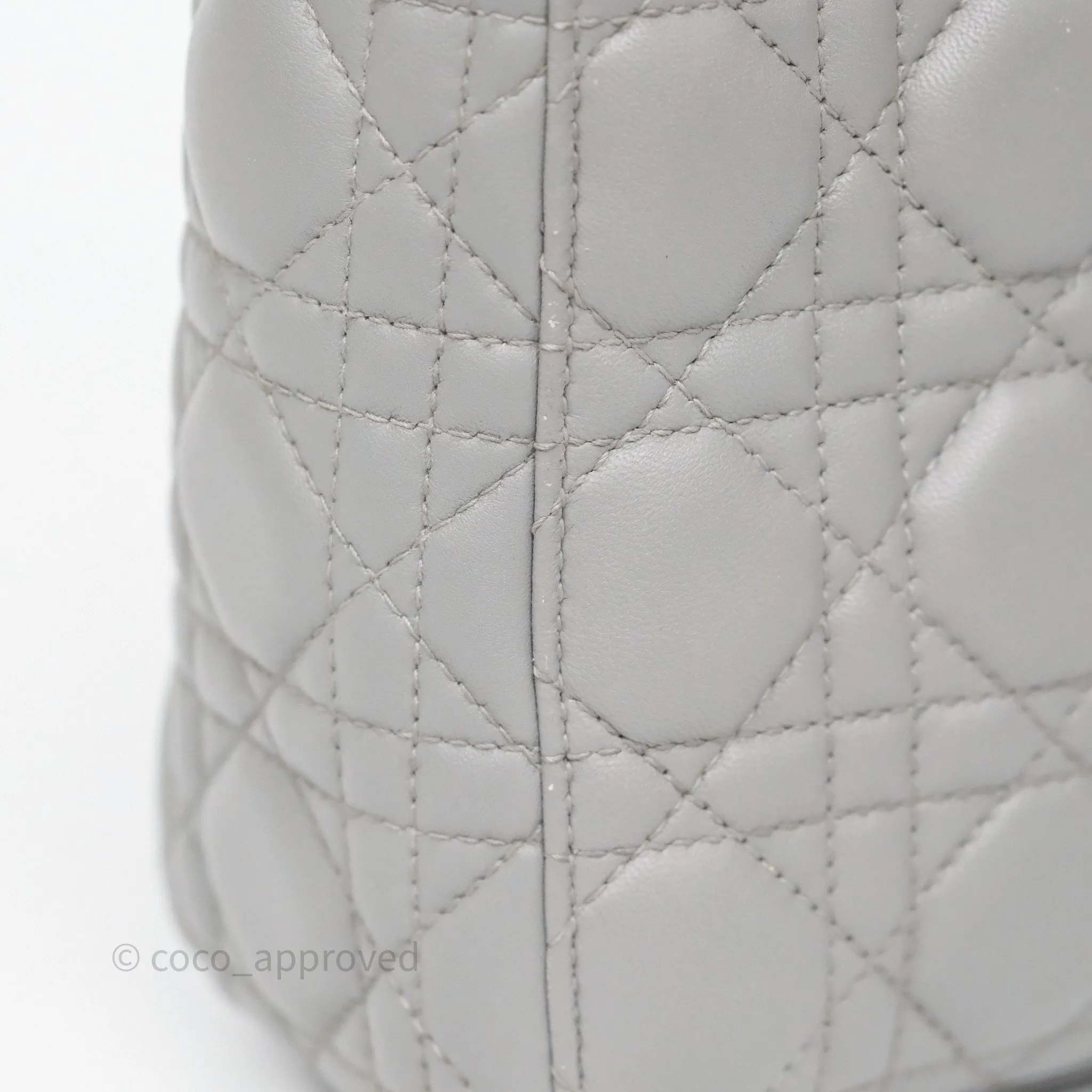 Dior Lady Dior My ABCDior Grey Lambskin Cannage