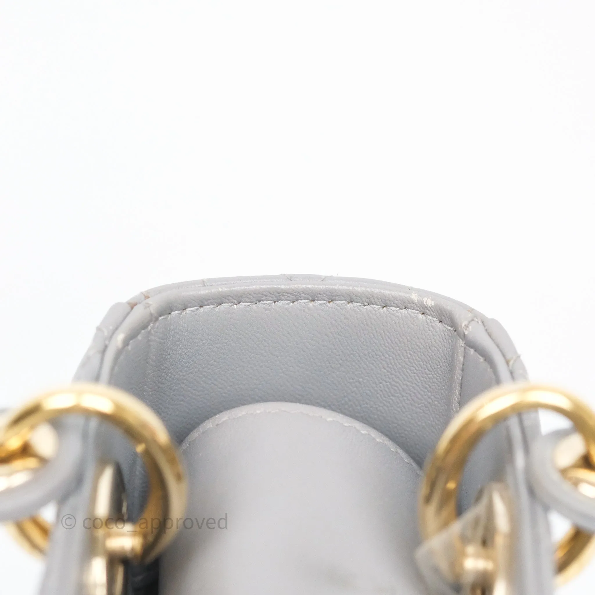 Dior Lady Dior My ABCDior Grey Lambskin Cannage