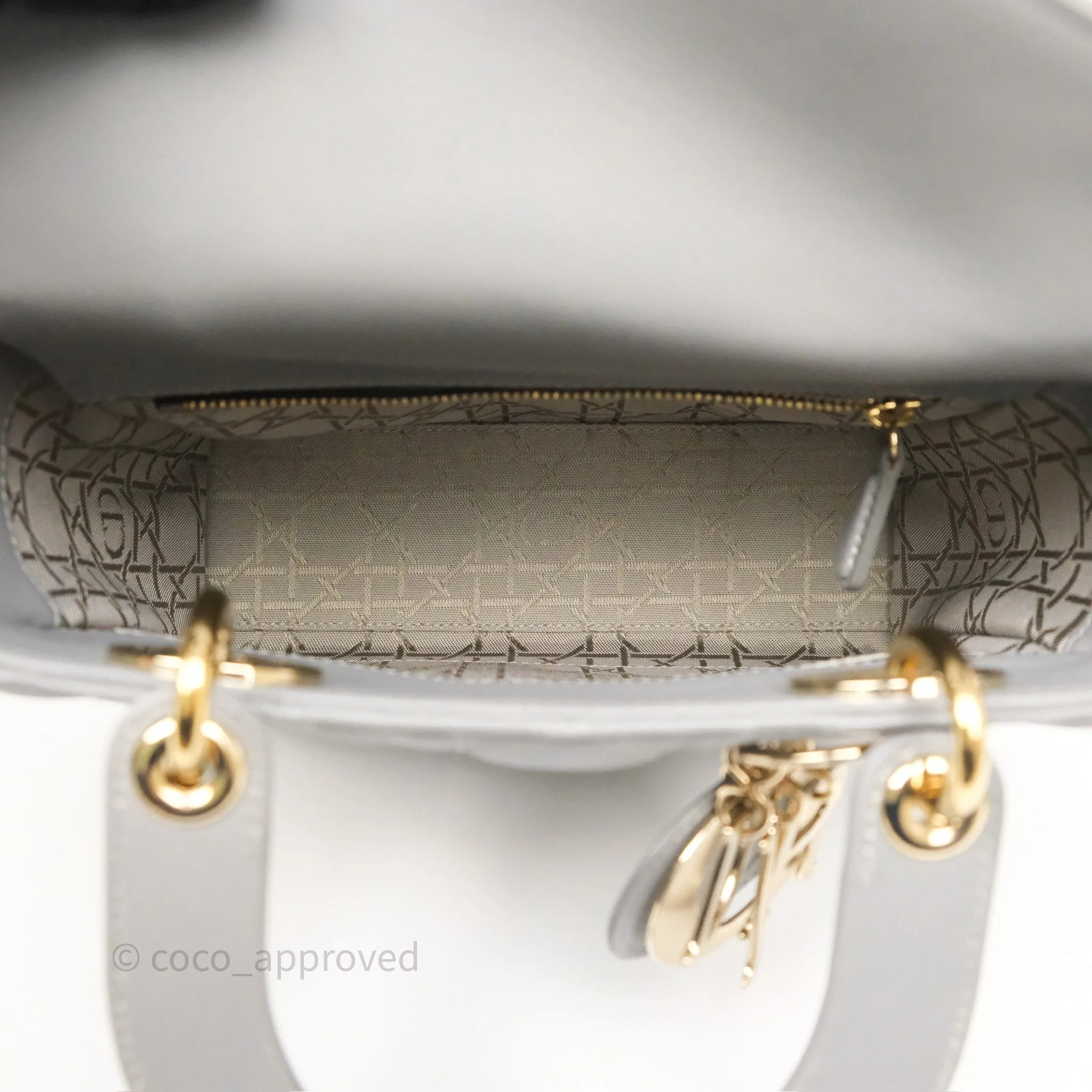 Dior Lady Dior My ABCDior Grey Lambskin Cannage