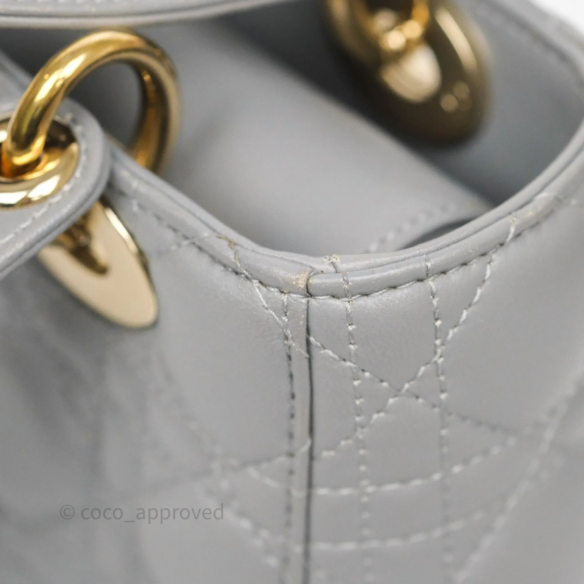 Dior Lady Dior My ABCDior Grey Lambskin Cannage