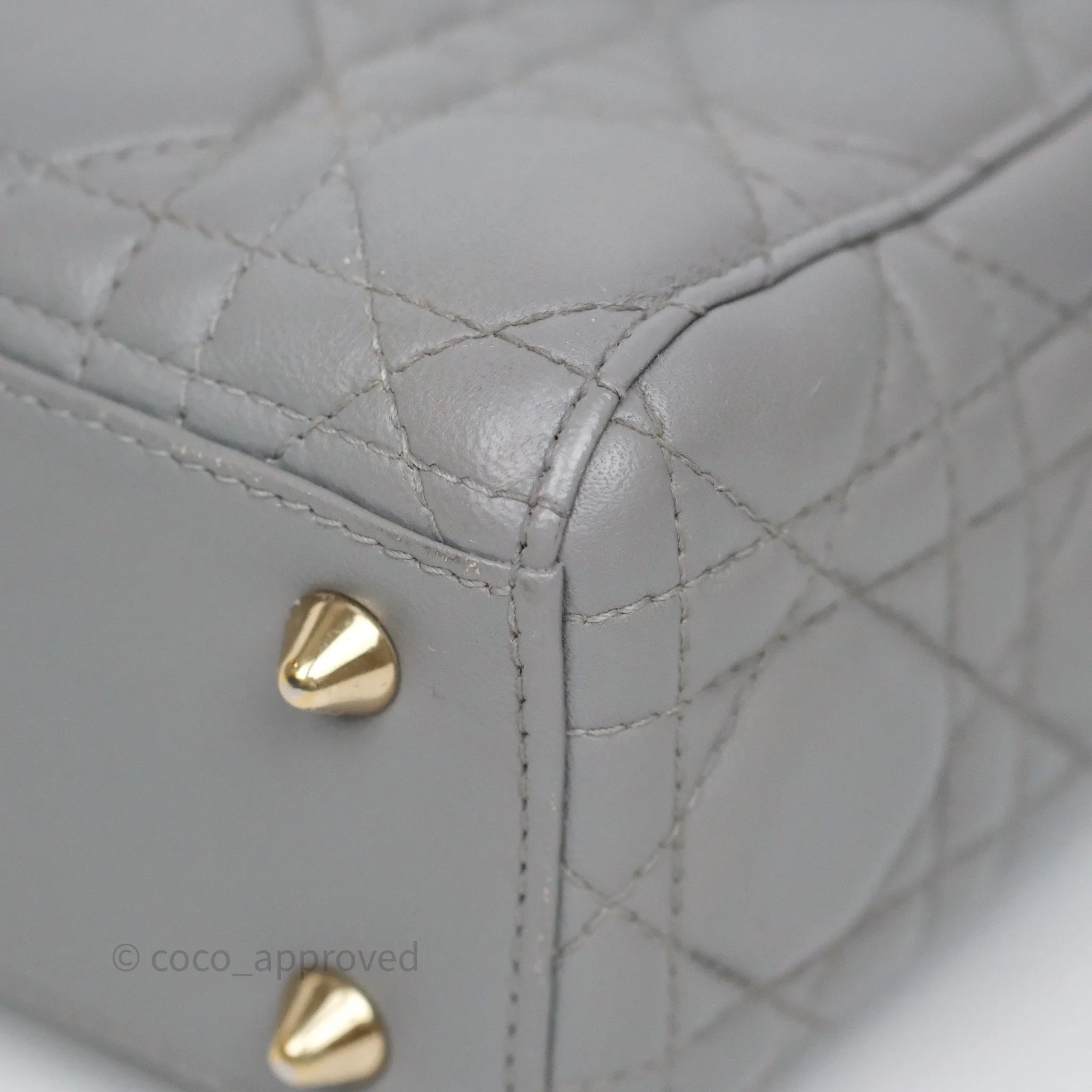 Dior Lady Dior My ABCDior Grey Lambskin Cannage
