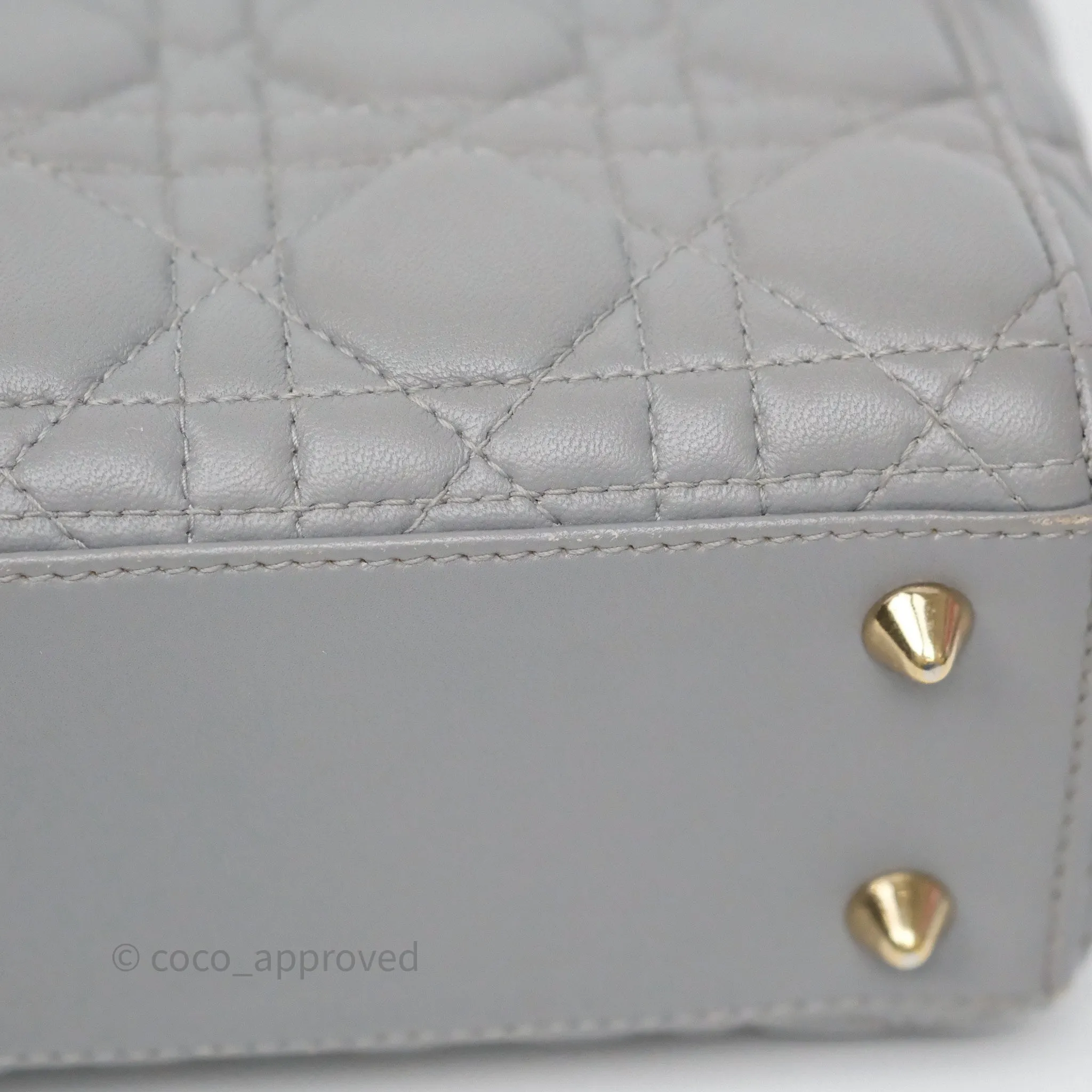 Dior Lady Dior My ABCDior Grey Lambskin Cannage