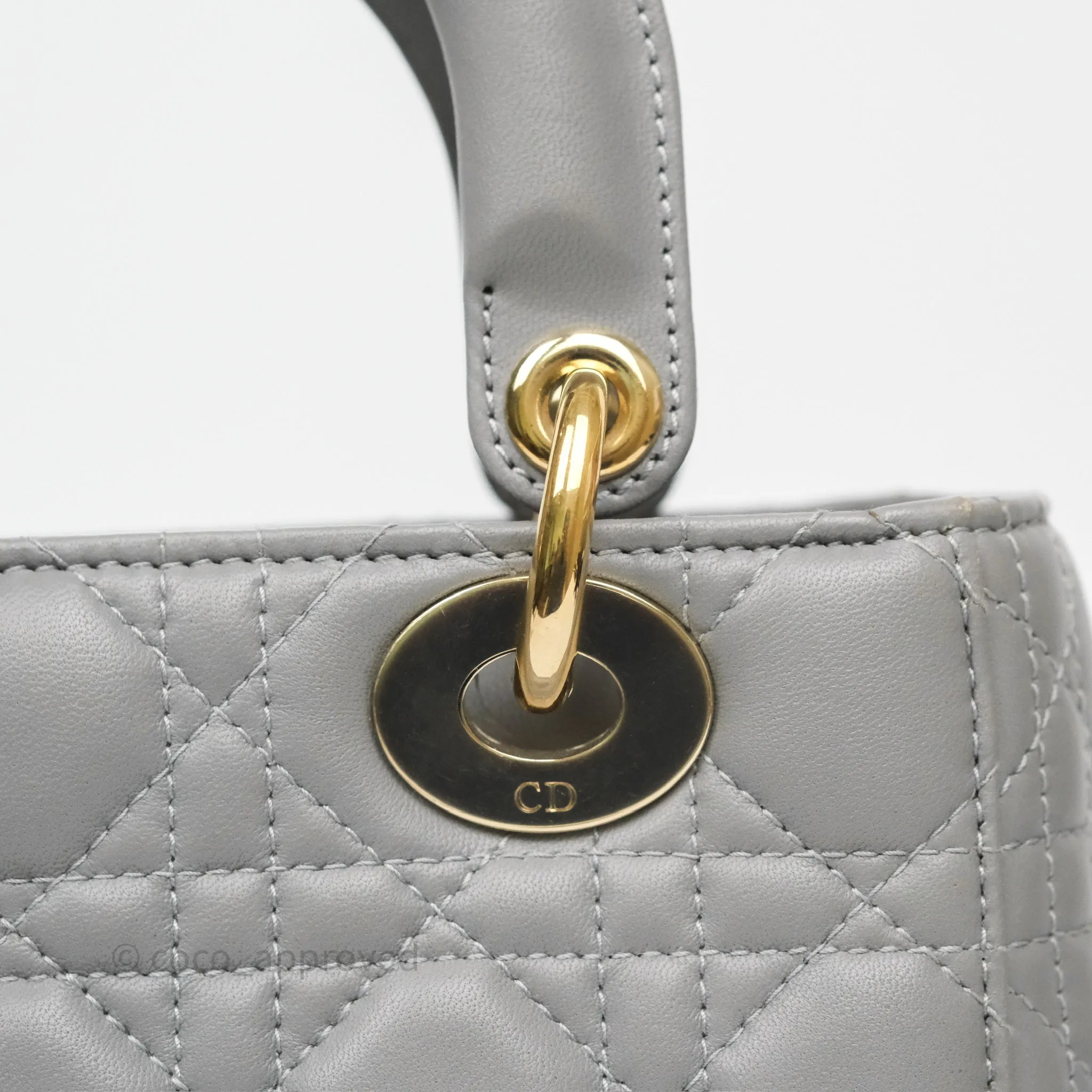 Dior Lady Dior My ABCDior Grey Lambskin Cannage