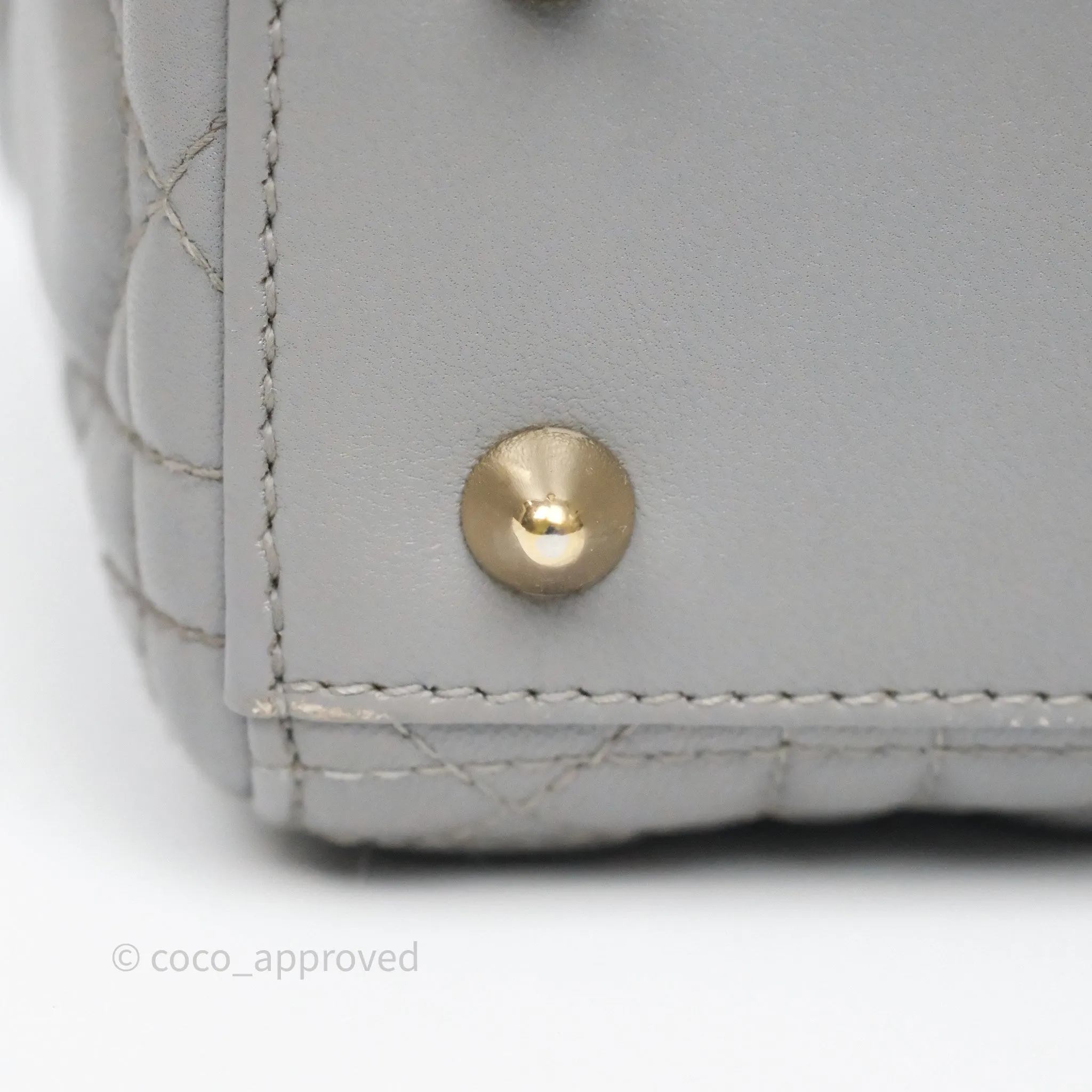 Dior Lady Dior My ABCDior Grey Lambskin Cannage