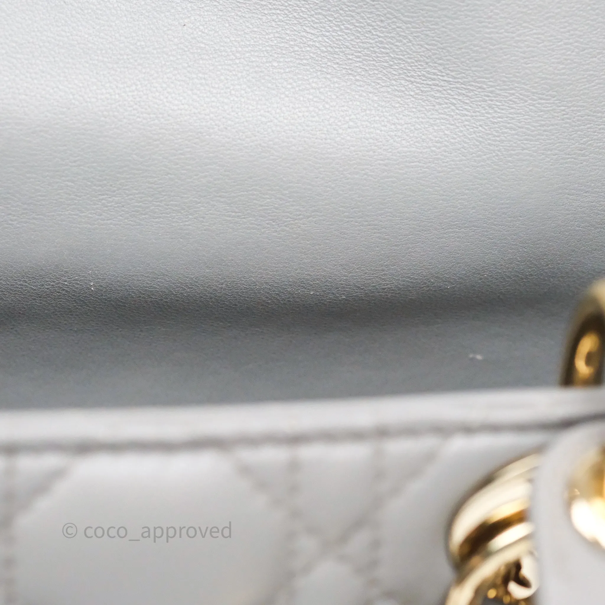 Dior Lady Dior My ABCDior Grey Lambskin Cannage