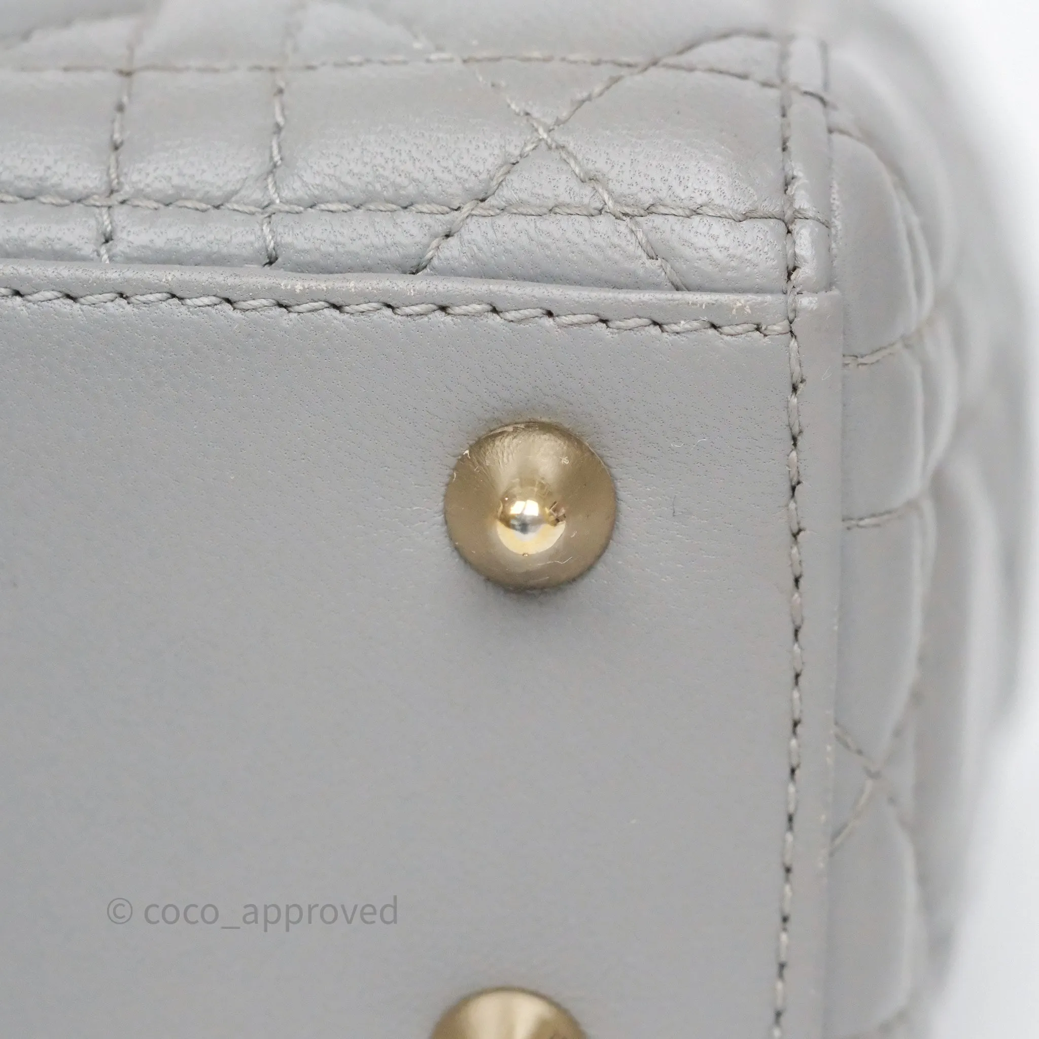 Dior Lady Dior My ABCDior Grey Lambskin Cannage