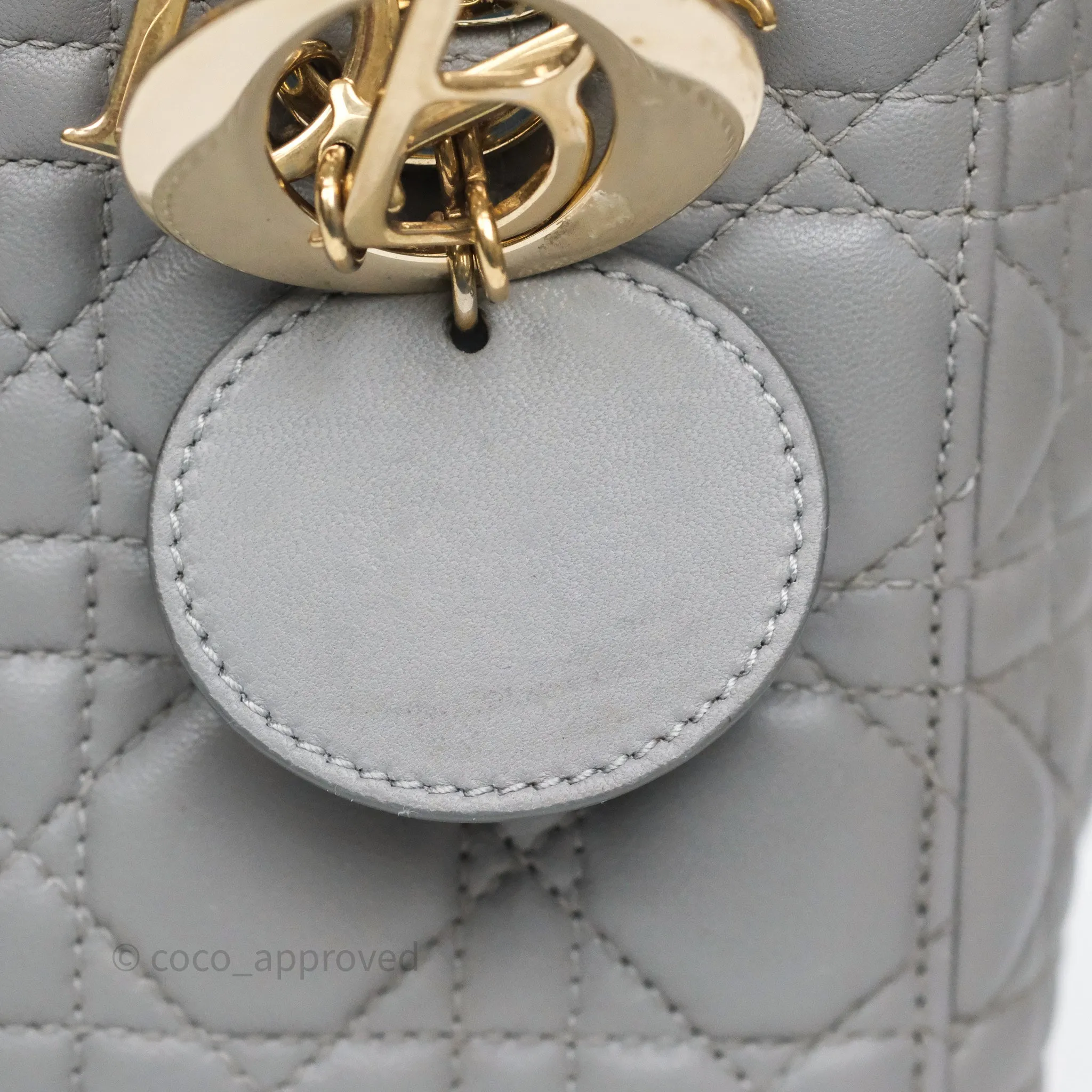 Dior Lady Dior My ABCDior Grey Lambskin Cannage