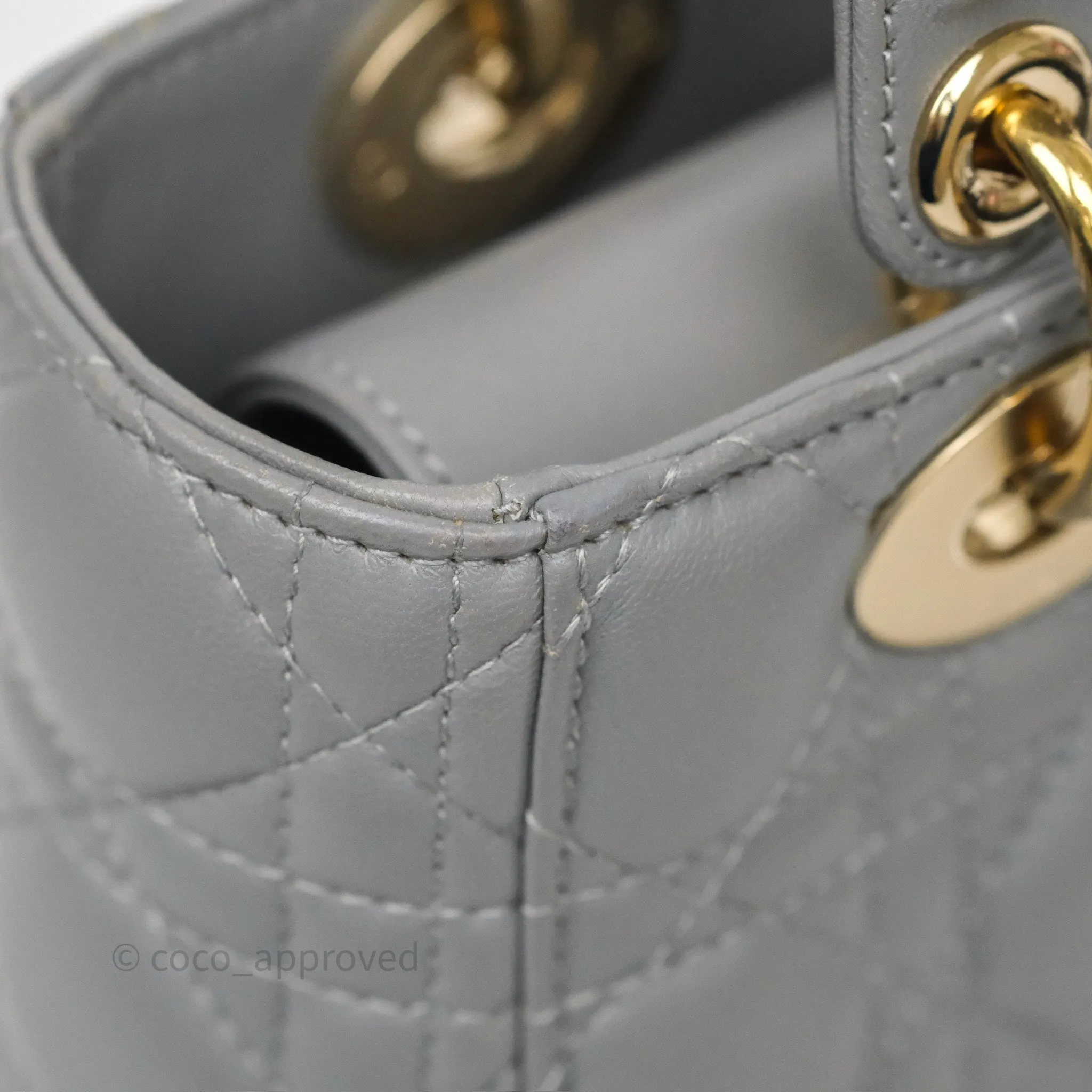 Dior Lady Dior My ABCDior Grey Lambskin Cannage