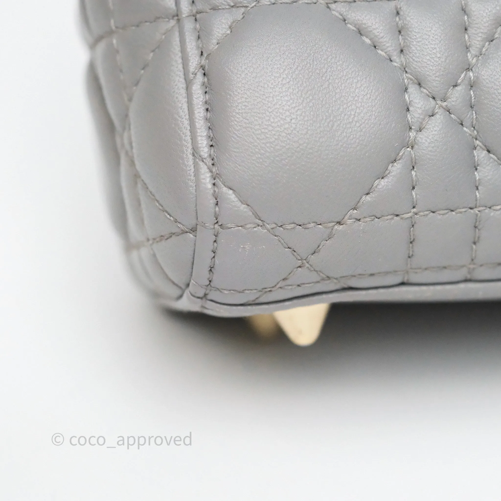 Dior Lady Dior My ABCDior Grey Lambskin Cannage