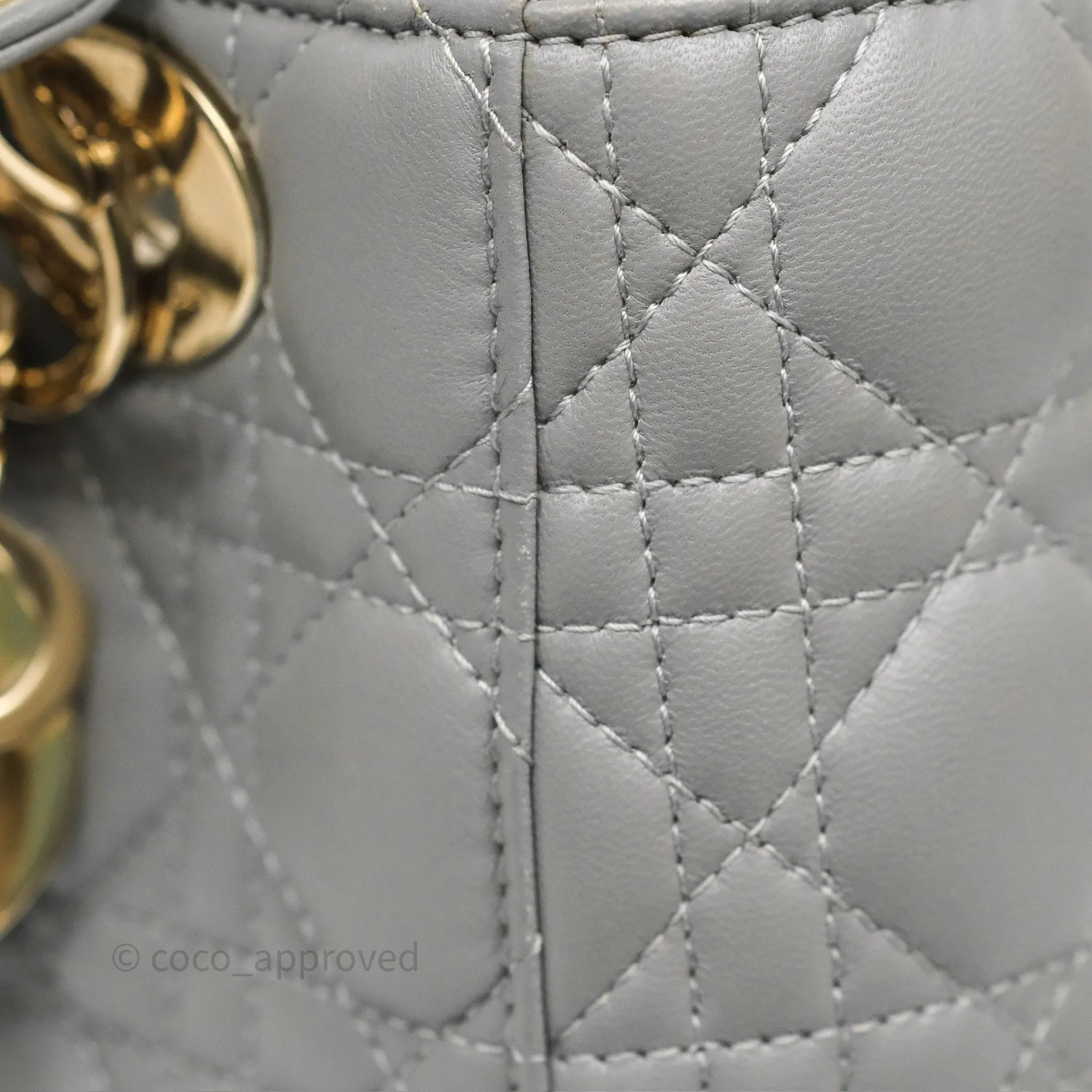 Dior Lady Dior My ABCDior Grey Lambskin Cannage