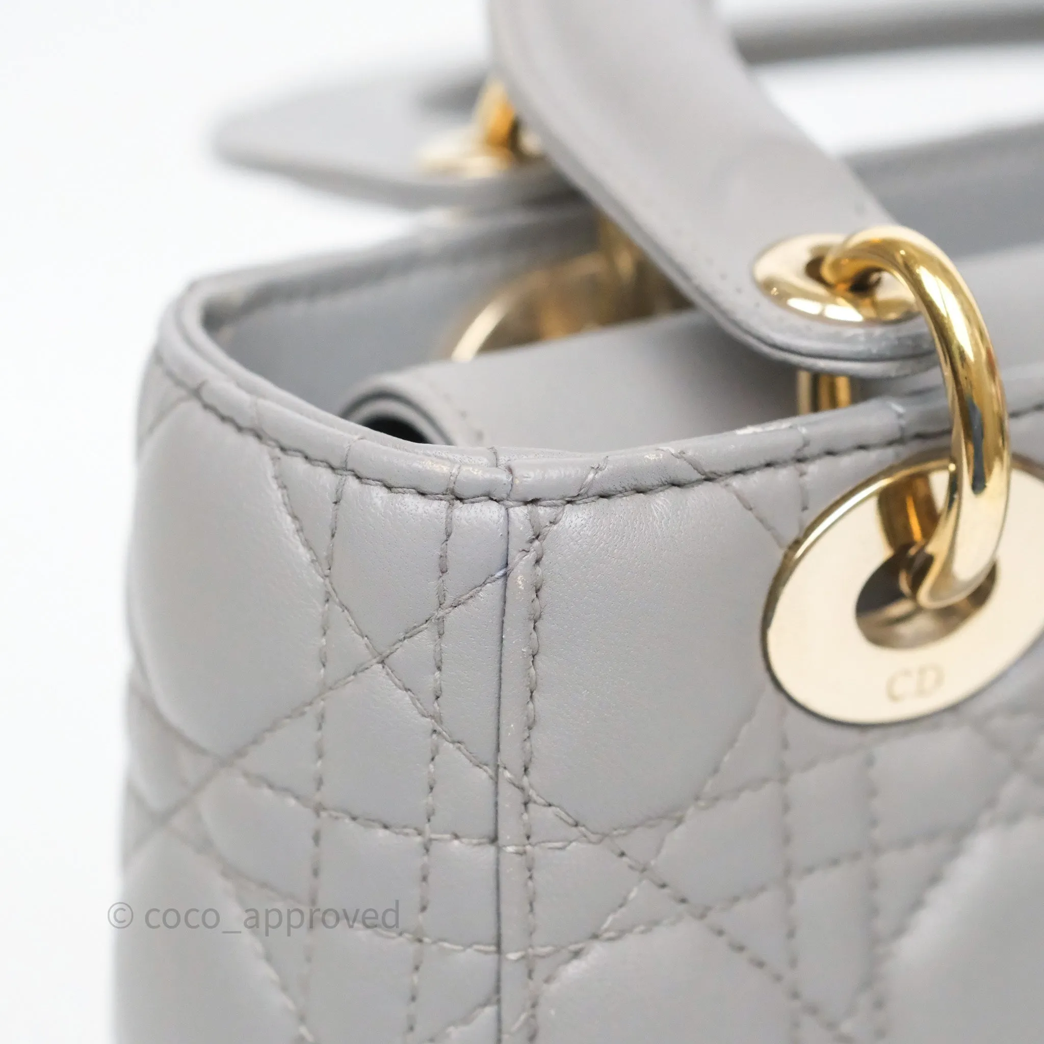Dior Lady Dior My ABCDior Grey Lambskin Cannage