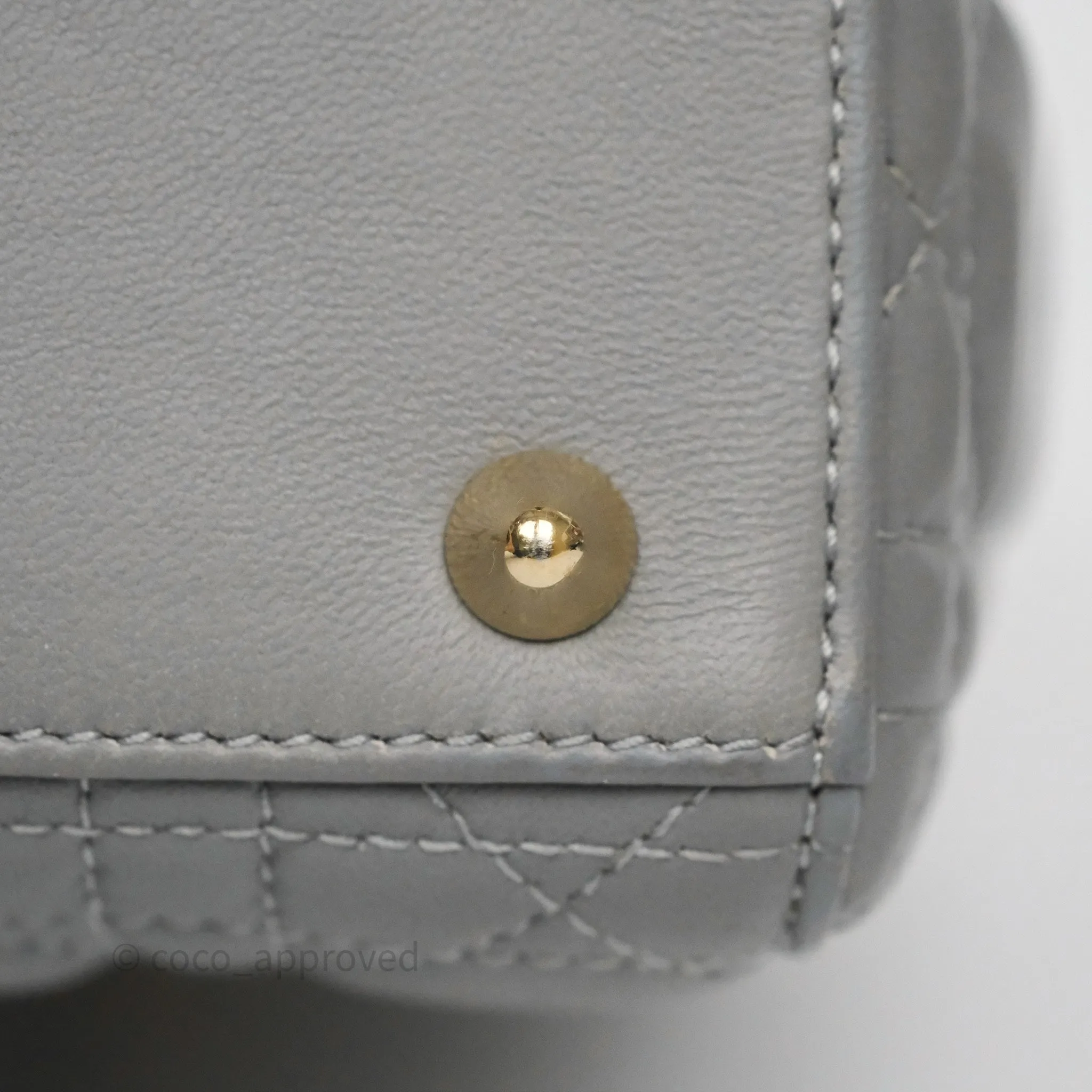 Dior Lady Dior My ABCDior Grey Lambskin Cannage