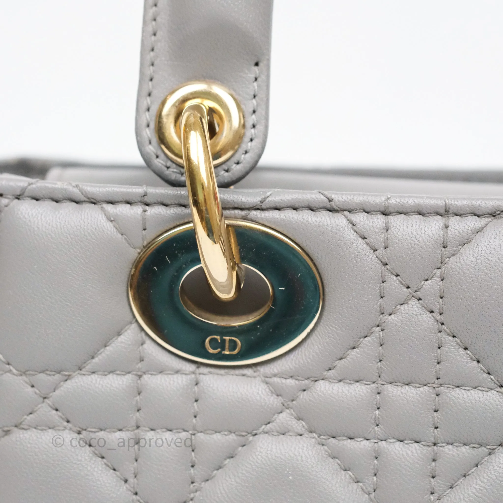 Dior Lady Dior My ABCDior Grey Lambskin Cannage