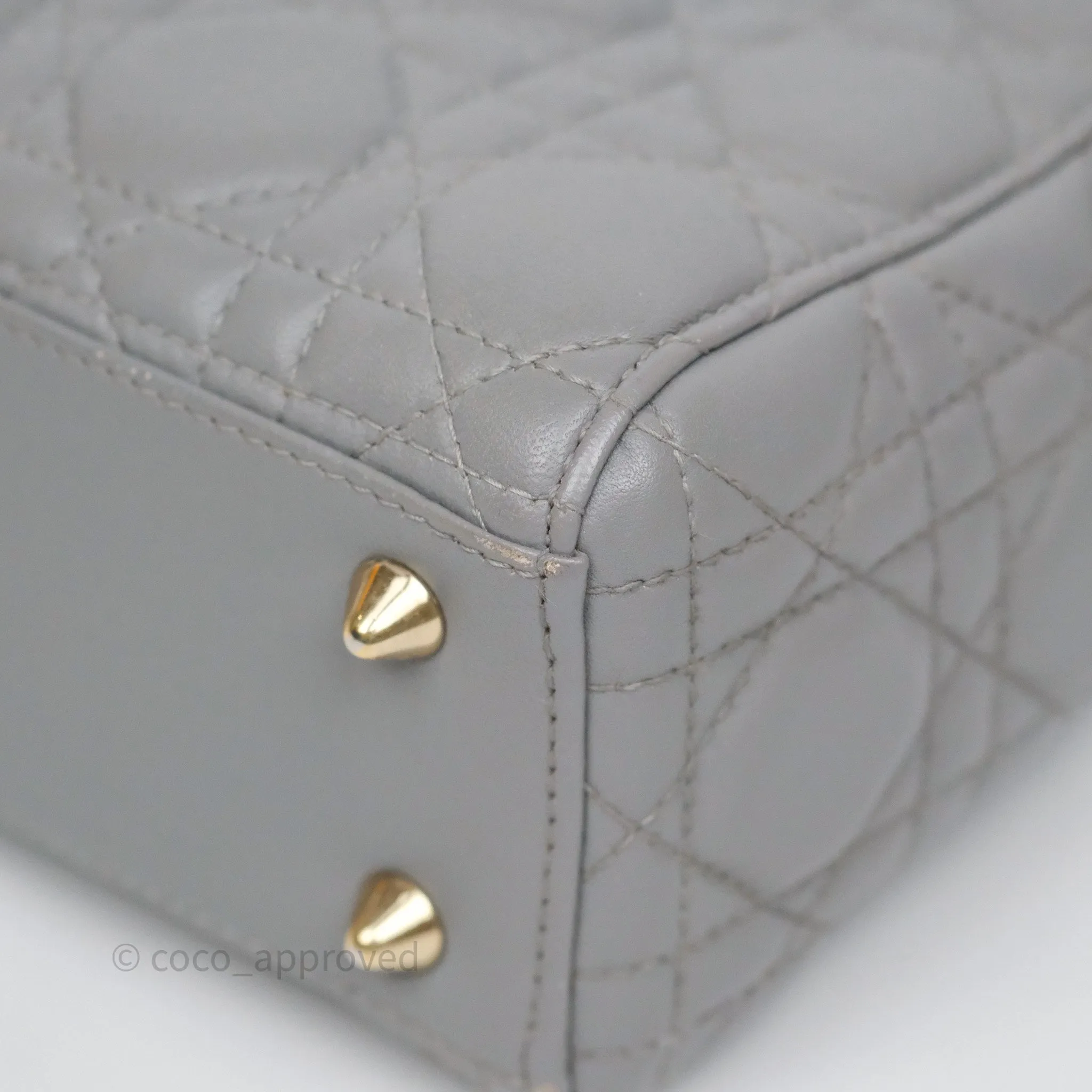 Dior Lady Dior My ABCDior Grey Lambskin Cannage