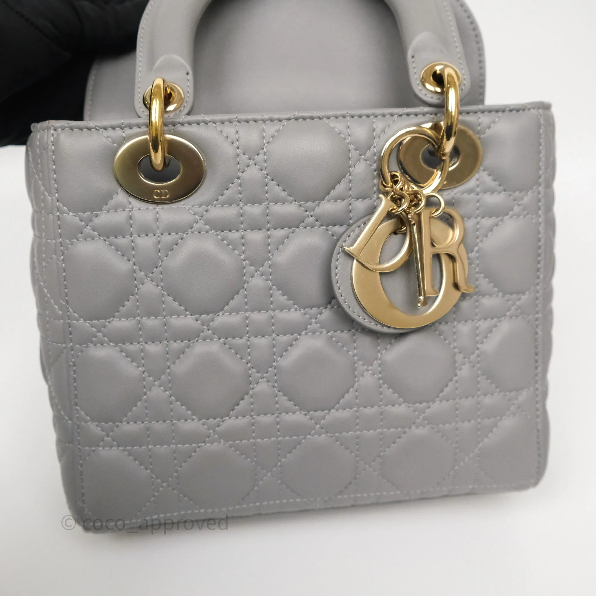 Dior Lady Dior My ABCDior Grey Lambskin Cannage