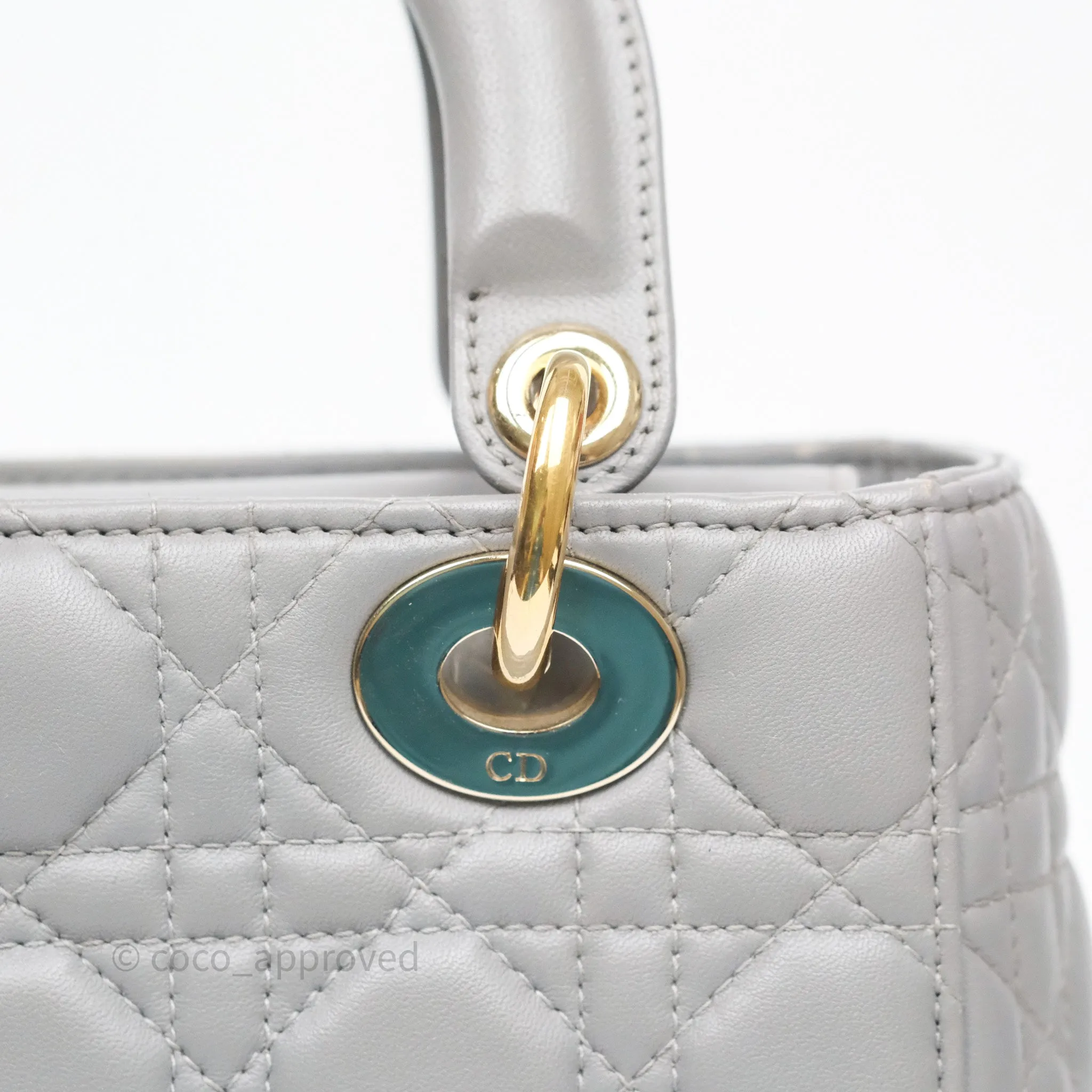 Dior Lady Dior My ABCDior Grey Lambskin Cannage