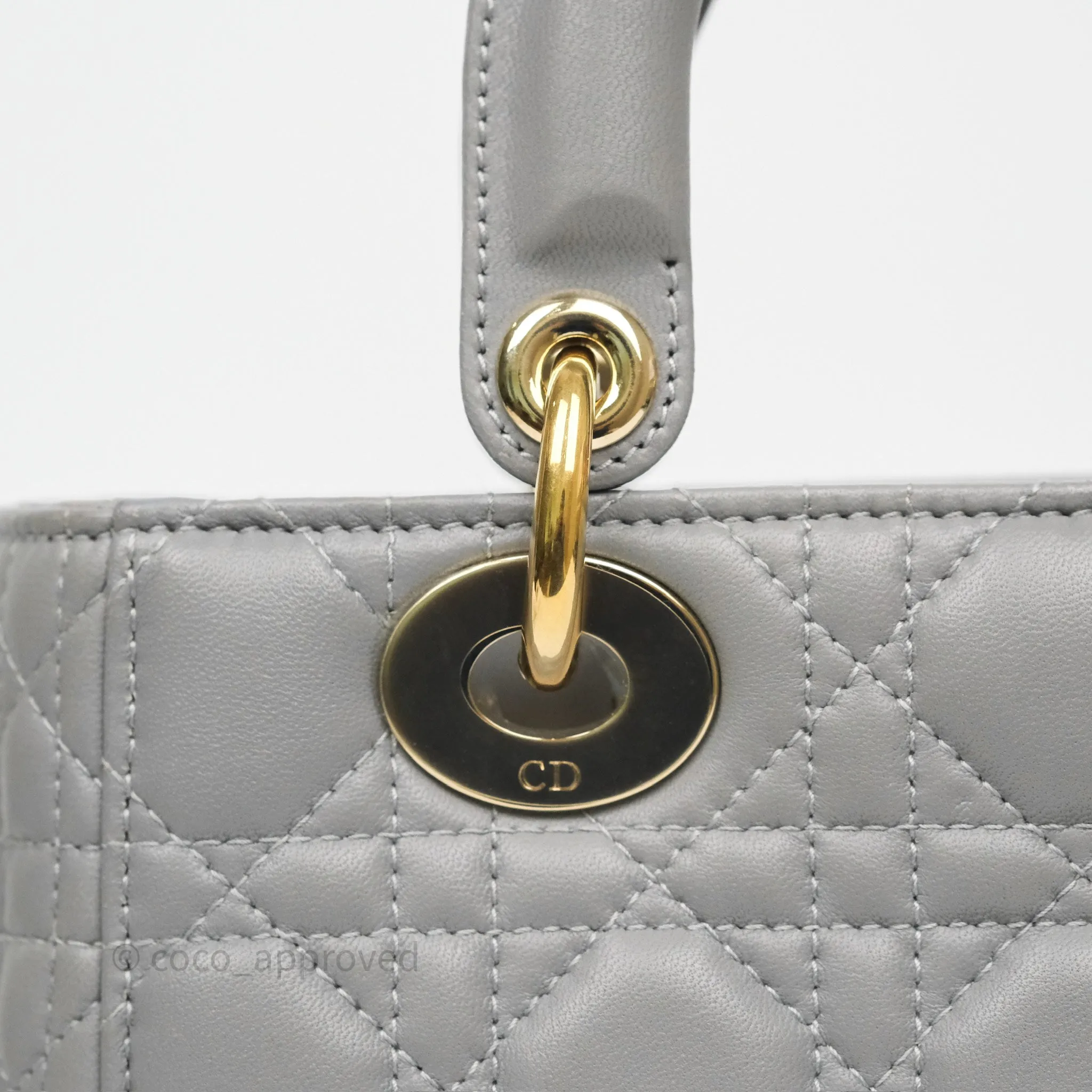 Dior Lady Dior My ABCDior Grey Lambskin Cannage