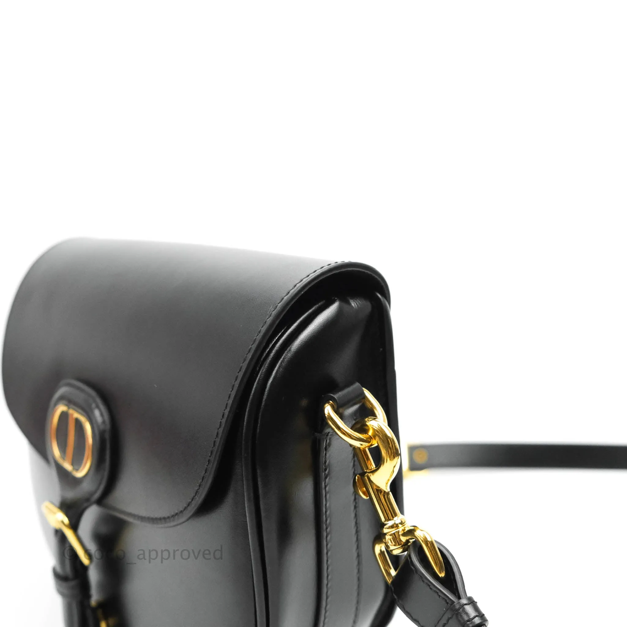 Dior Medium Bobby Bag Black Calfskin Gold Hardware